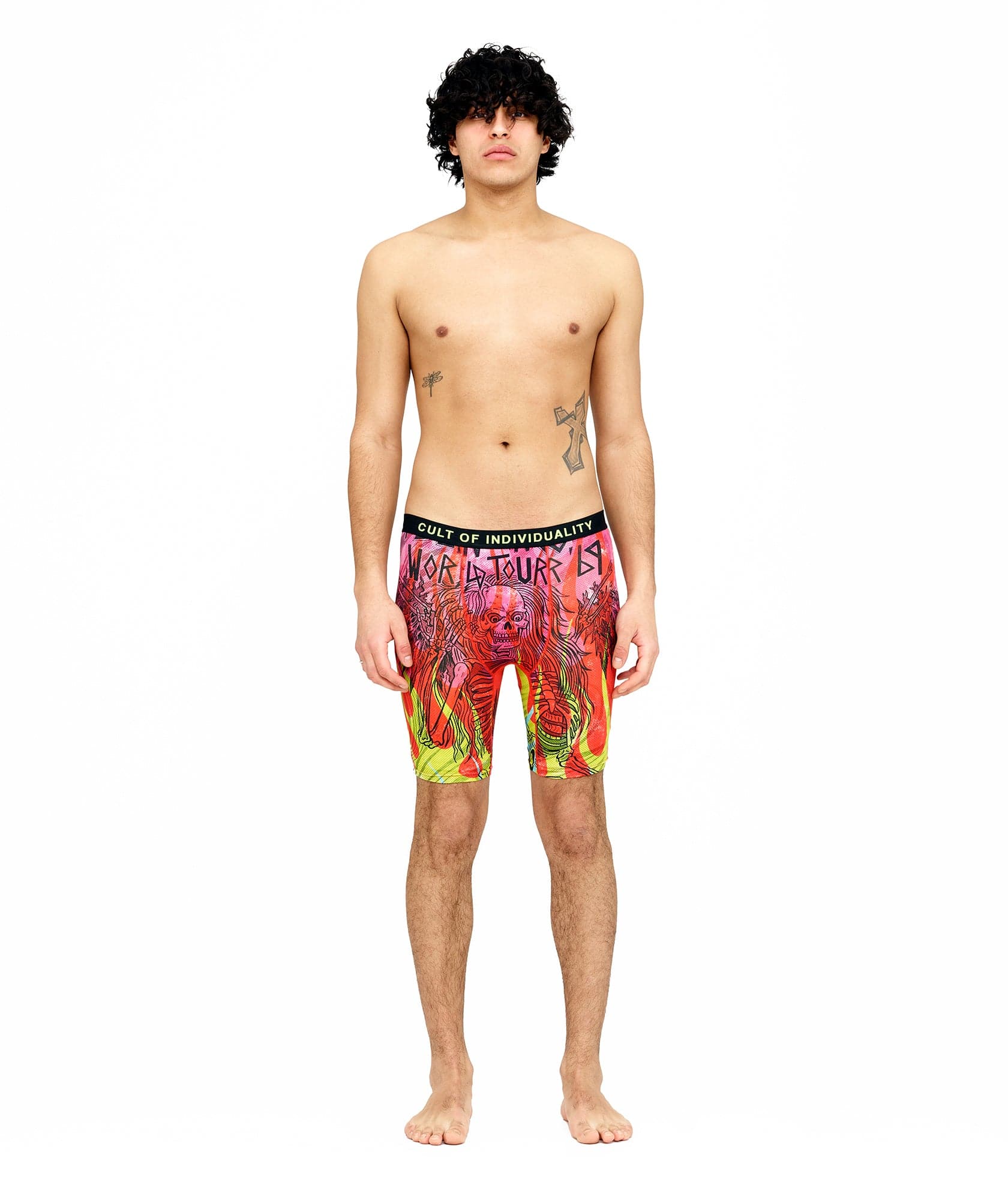 CULT BRIEFS  2 PACK "FALLEN ANGELS" PRINT/SAFTEY GREEN SOLID - Image 5