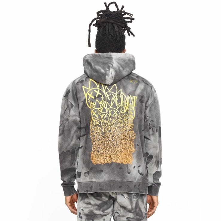 Cult Of Individuality Novelty Pullover Hoodie (Charcoal Tie Dye) 621B11-HP25A - Image 2