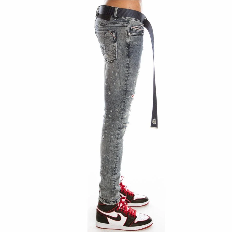 Cult Of Individuality Punk Super Skinny Stretch Belted Jeans (Grit) 620B9-SS06A - Image 3
