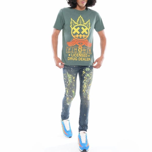Cult Of Individuality "Licensed Drug Dealer" SS Tee (Duck Green) 623A4-K62A - Image 3