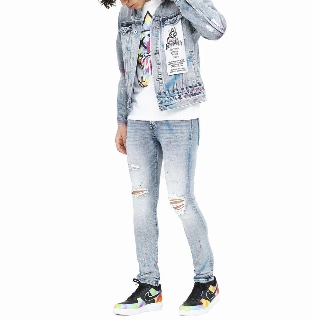 Cult Of Individuality Tongue Type 3 Denim Jacket (Skittle) 621B7-TW12A - Image 3
