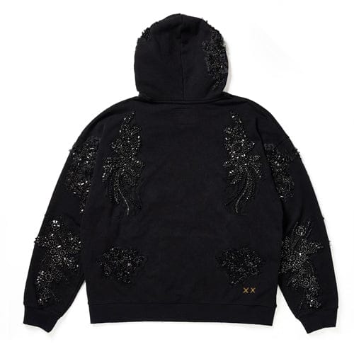Cult x El Alfa Limited Edition Premium Crystal Applique Hoodie in Black - Image 2
