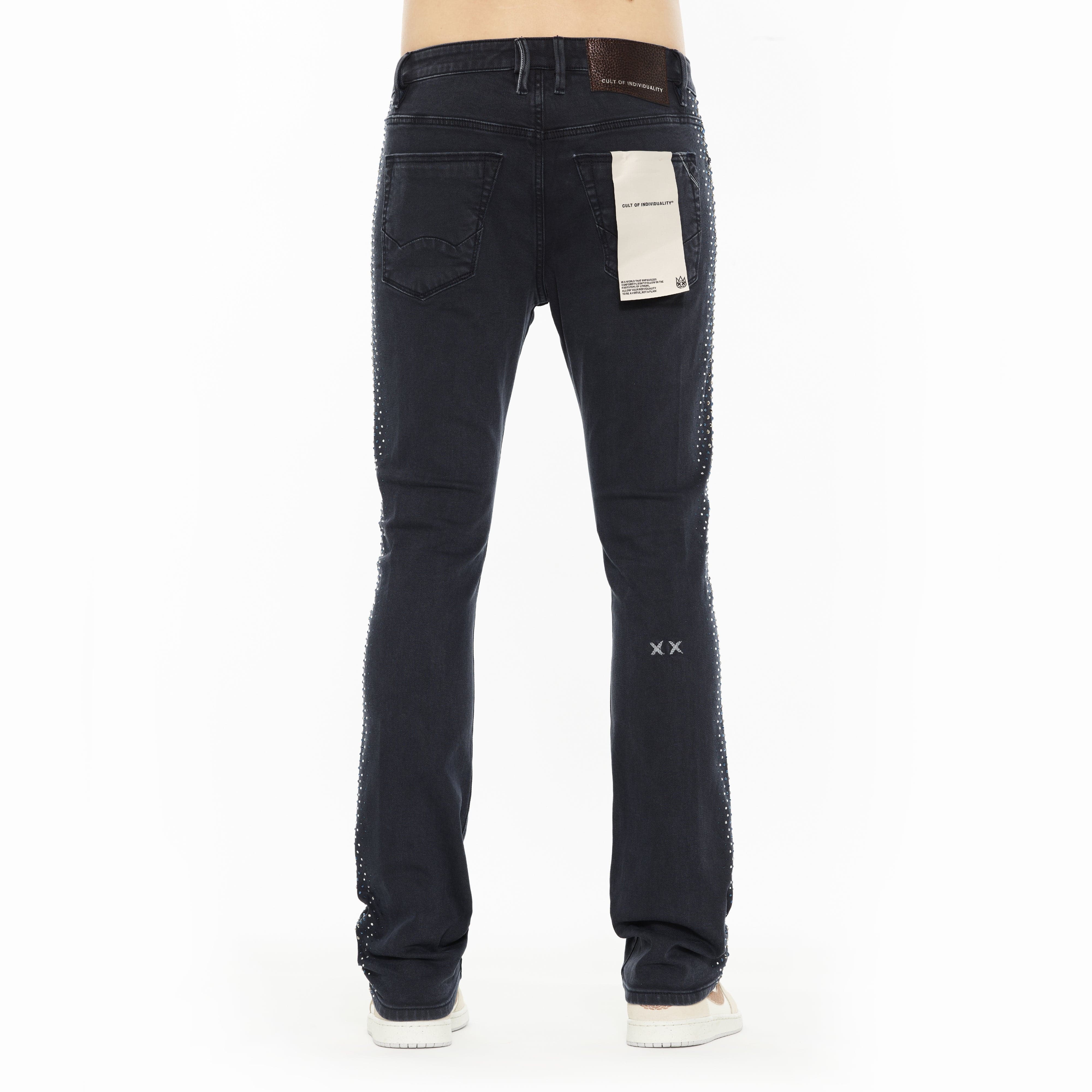 Cult x El Alfa Premium Lenny Bootcut 603 Jeans in Noir - Image 3