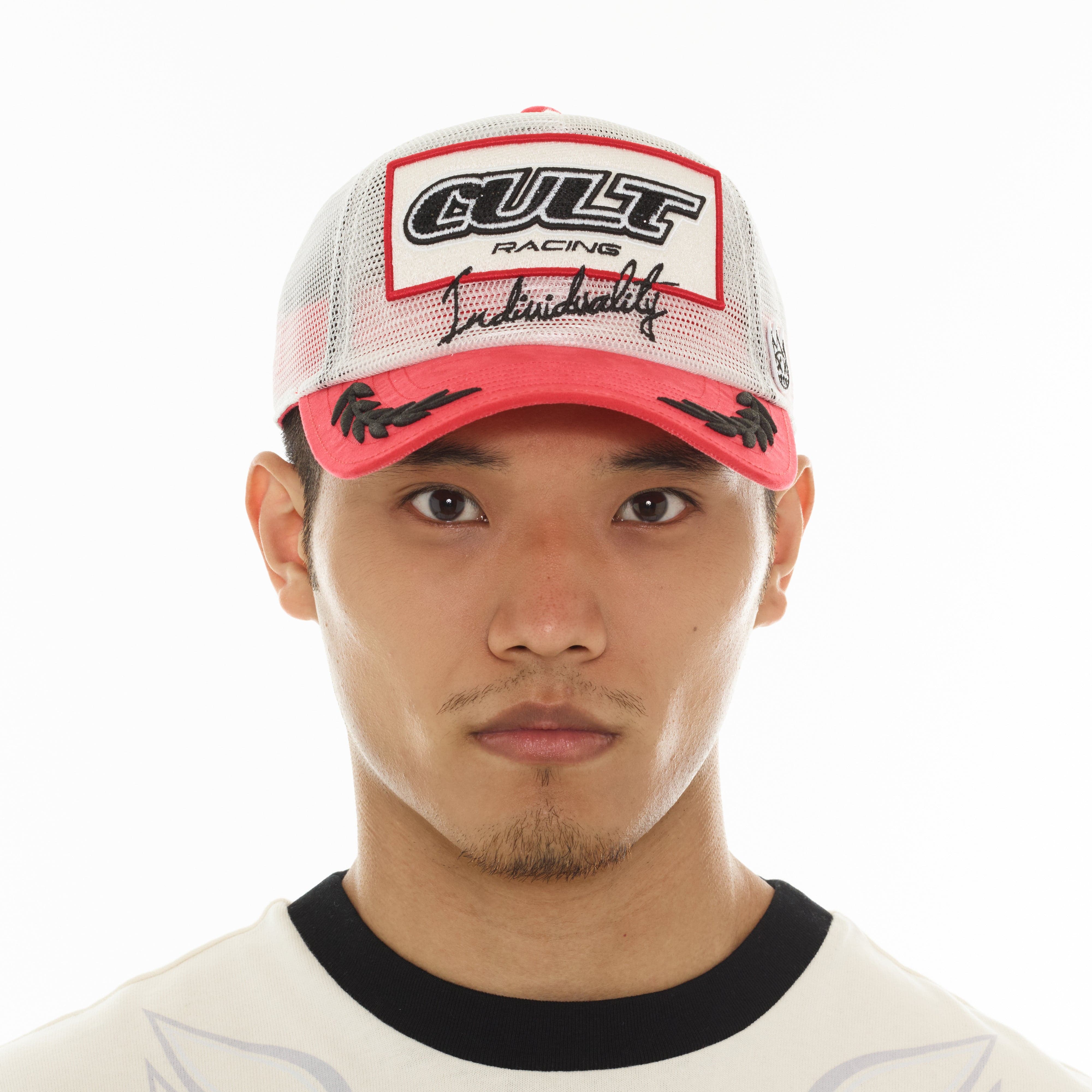 Cult's All Over Mesh Trucker Hat In Winter White - Image 3