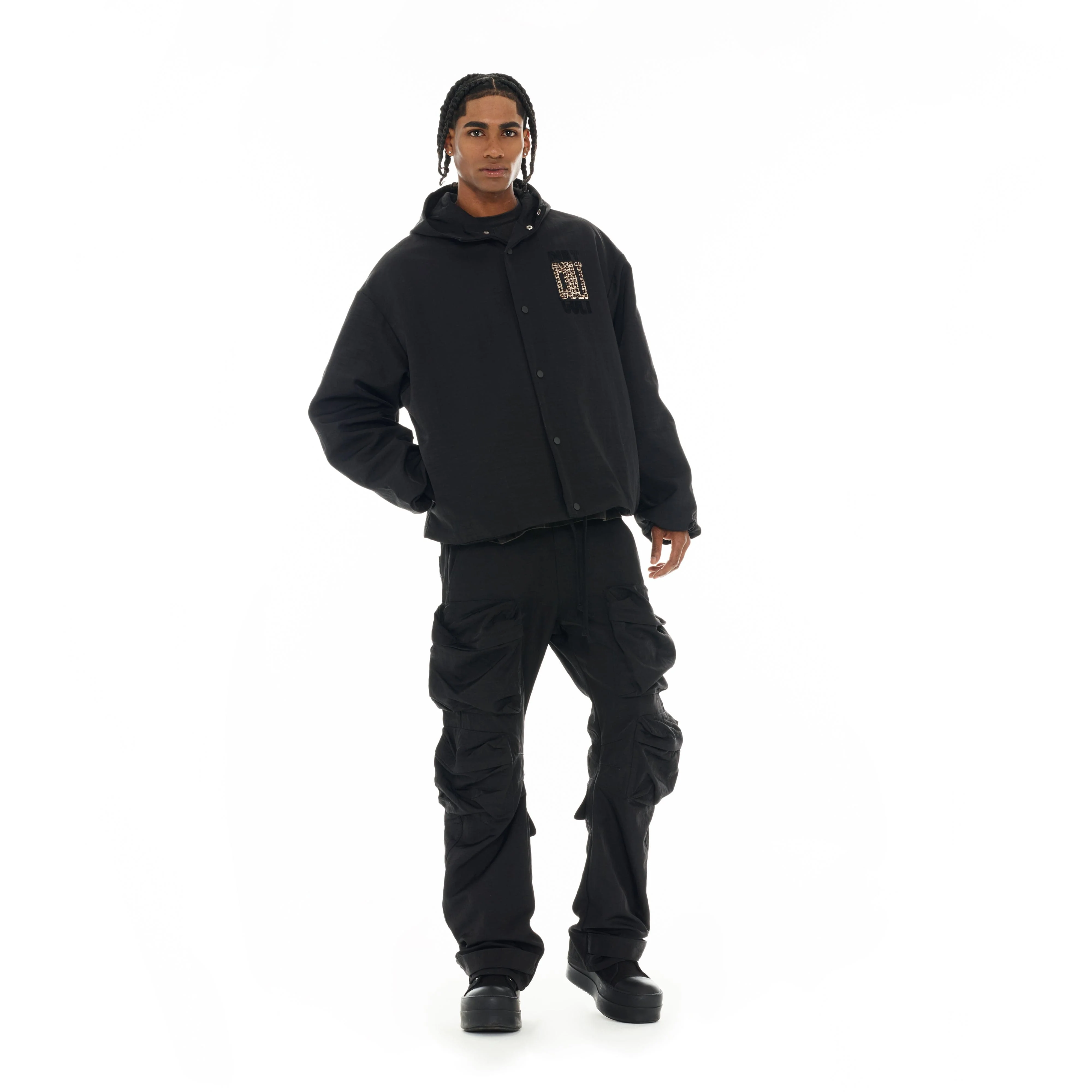 Cult's Baggy Cargo 610 Jeans in Black Nylon - Image 6