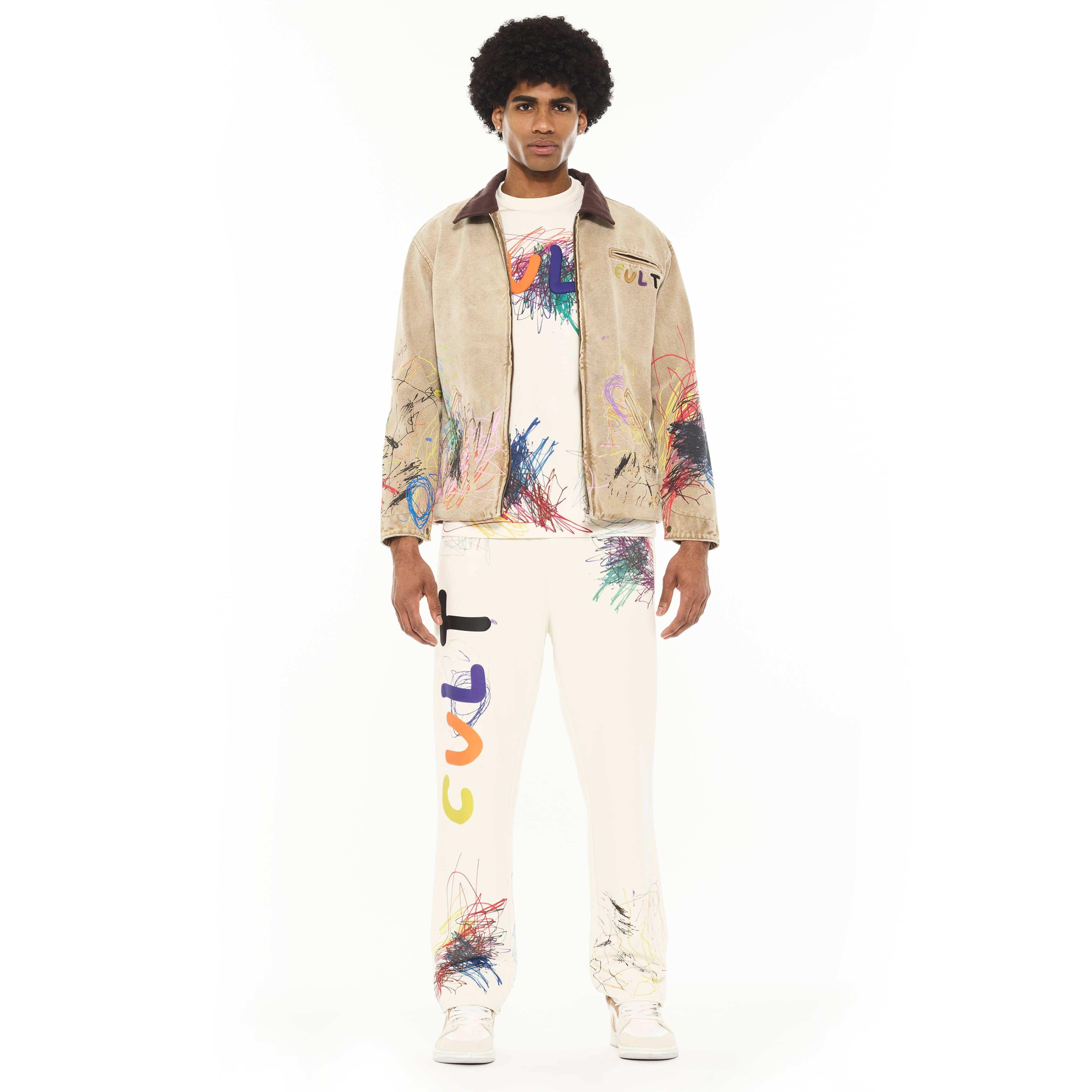 Cult's Canvas Workwear Jacket in Scribble - Image 5