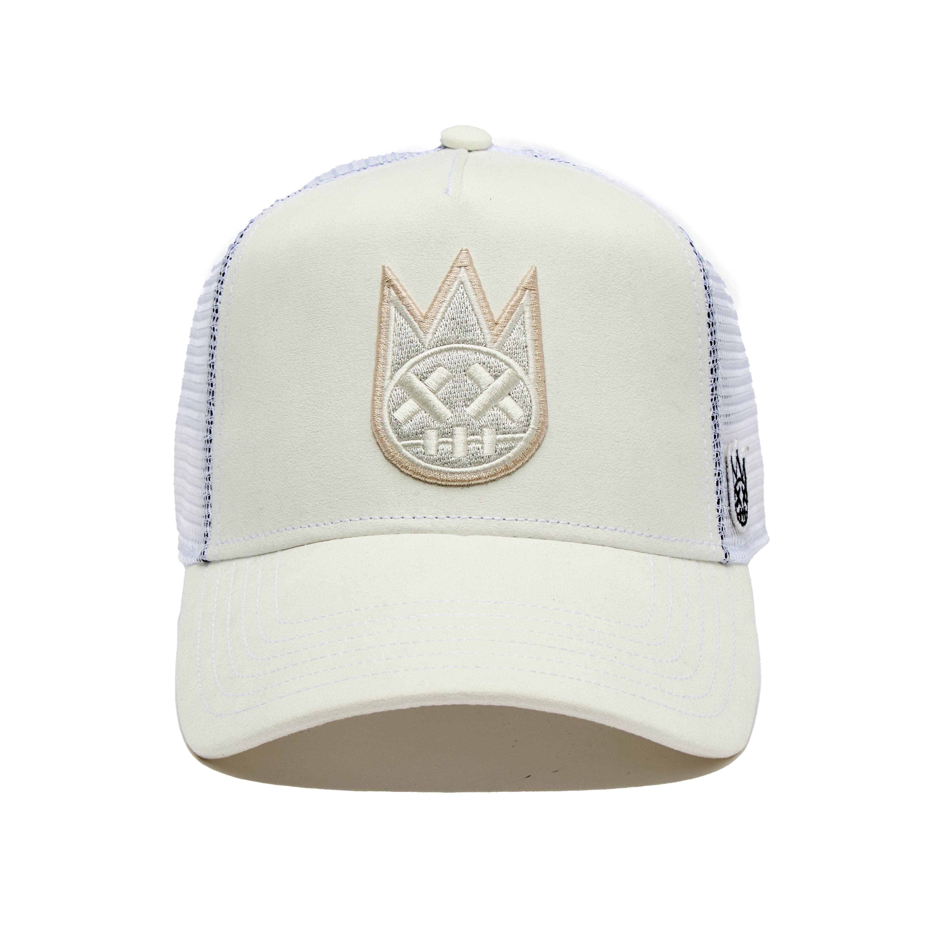 Cult's Clean Logo Mesh Back Trucker Hat in Winter White