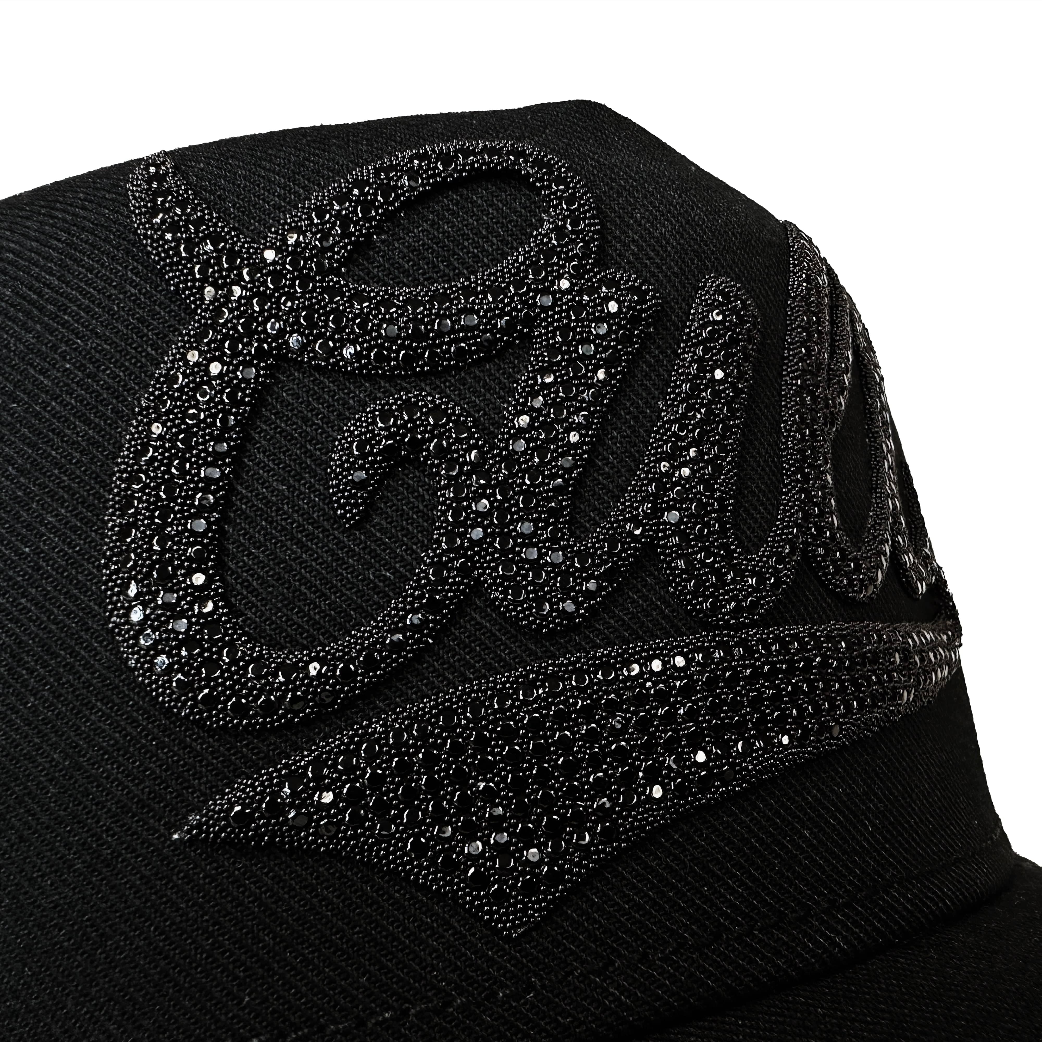Cult's Crystal Paisley Shimuchan Logo Mesh Back Trucker Hat in Black - Image 3