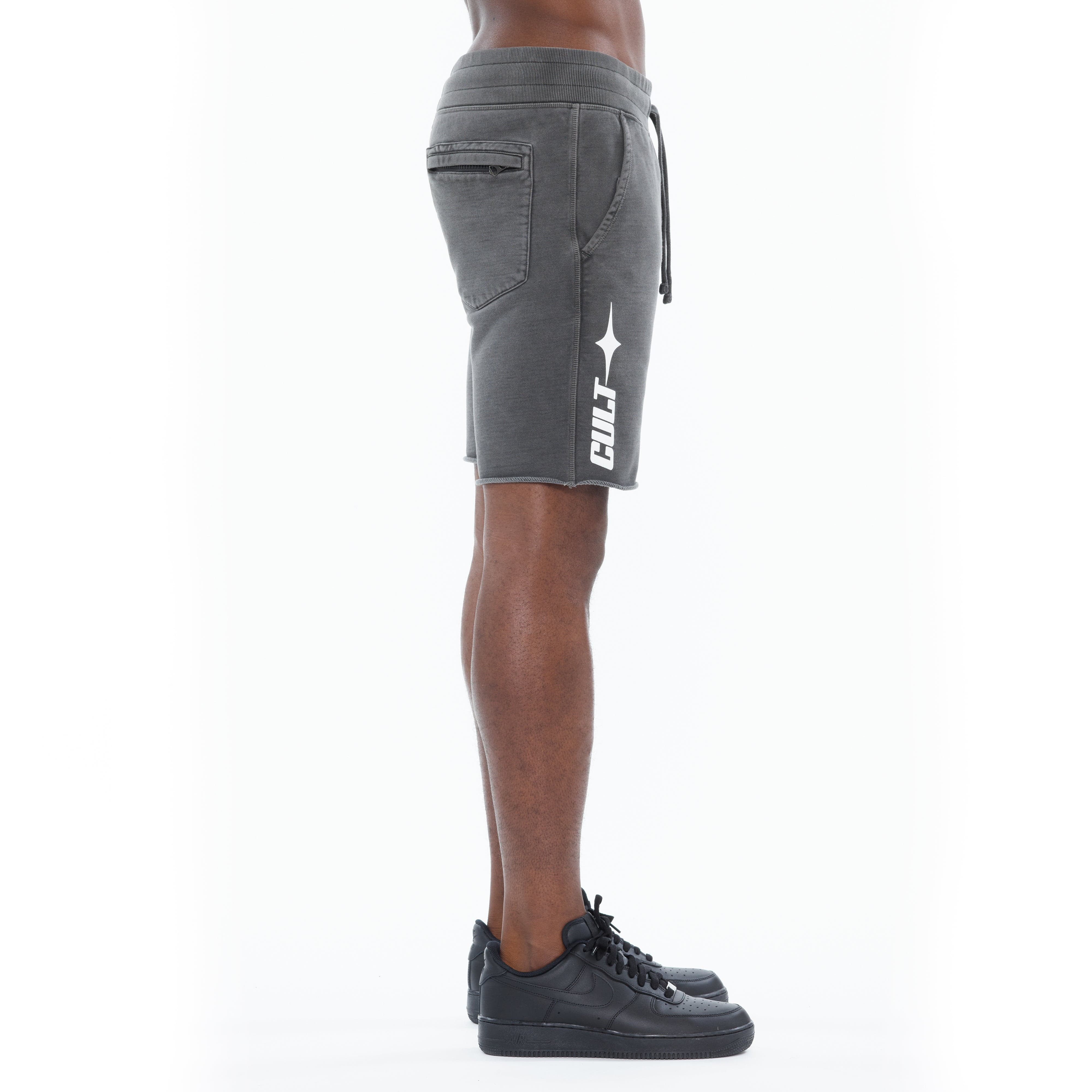 Cult's French Terry Sweatshorts in Steel - Image 5