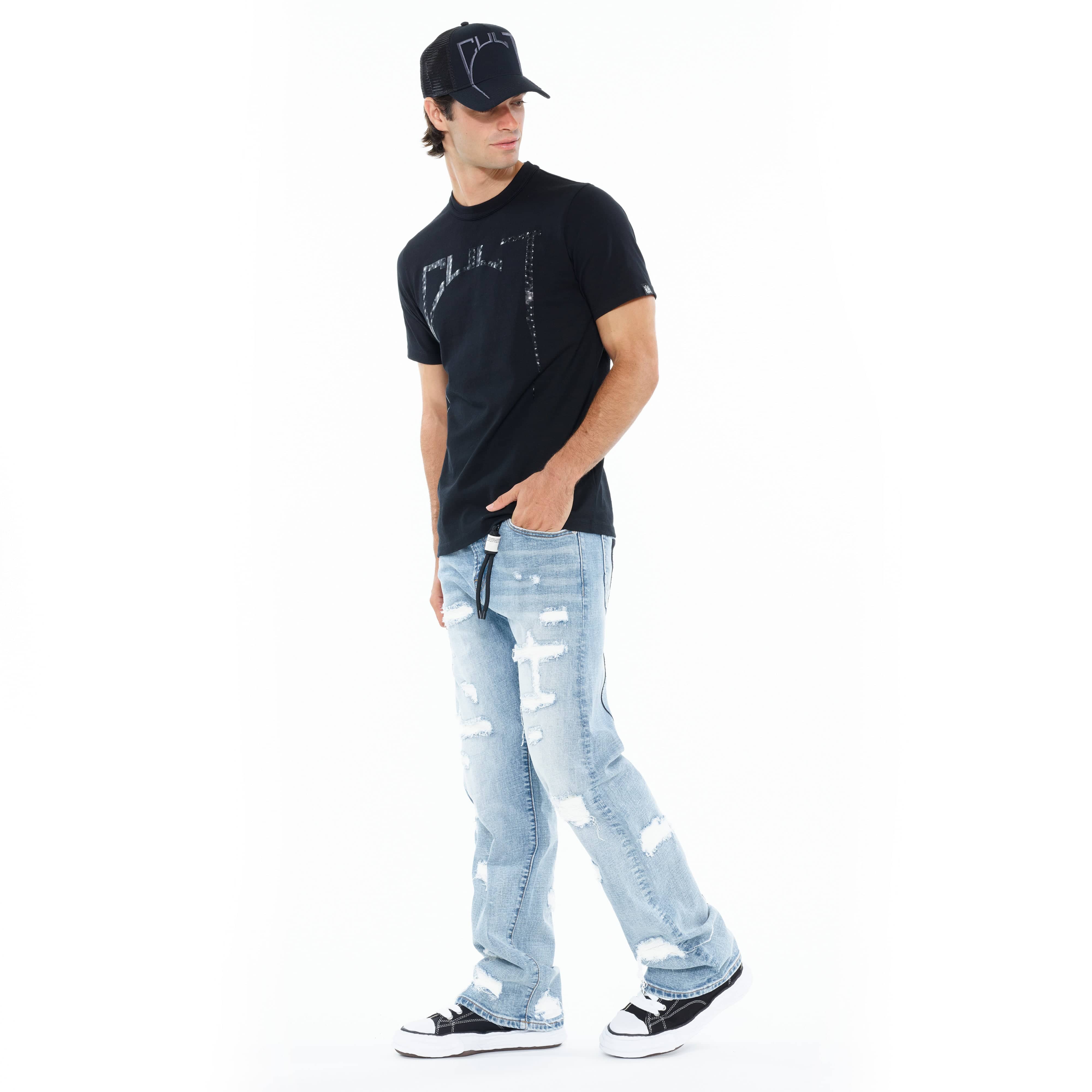 Cult's Grunge Baggy 607 Jeans in Back Emb - Image 5