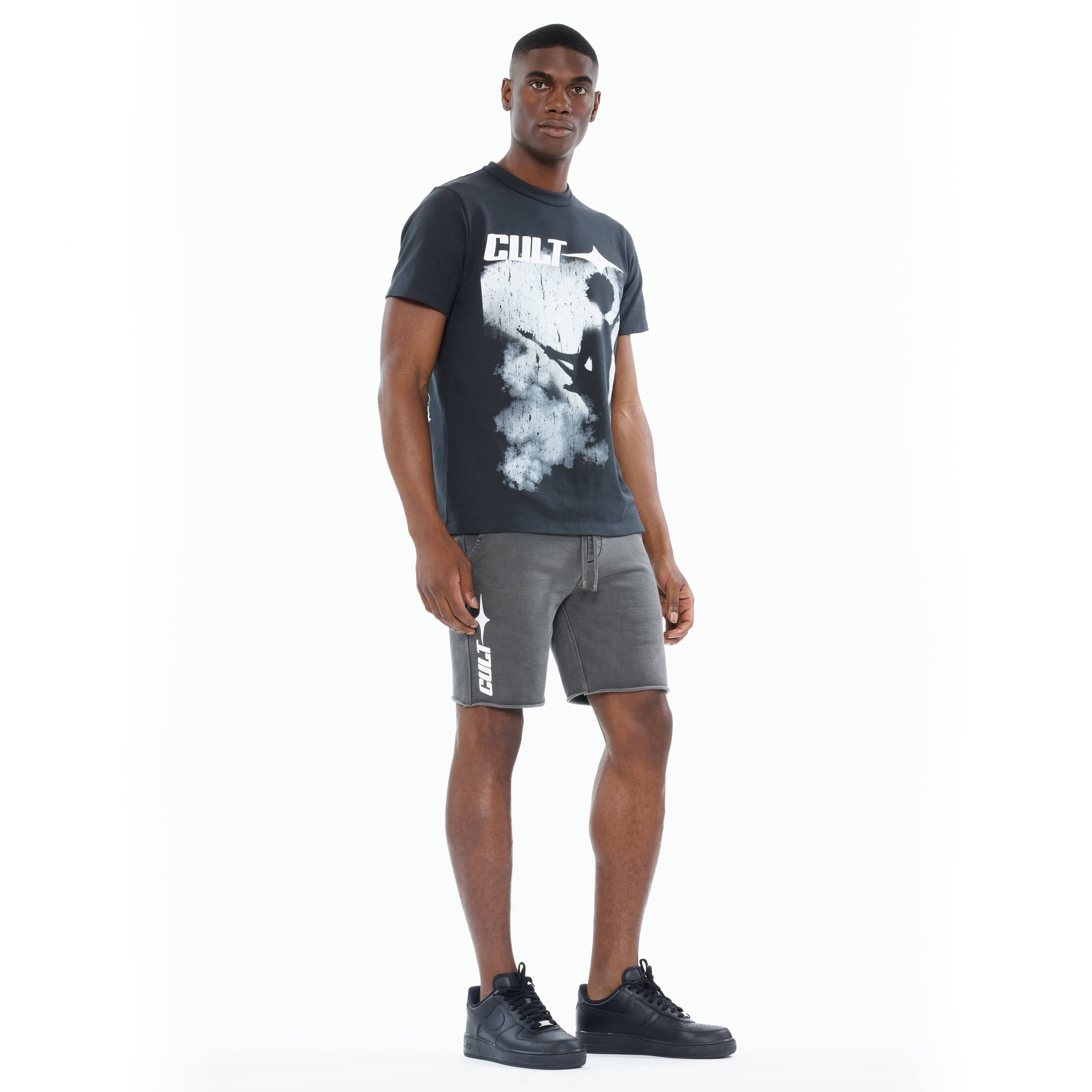 Cult's Heavyweight Short Sleeve Crew Neck Tee "More Than Music" in Steel - Image 4