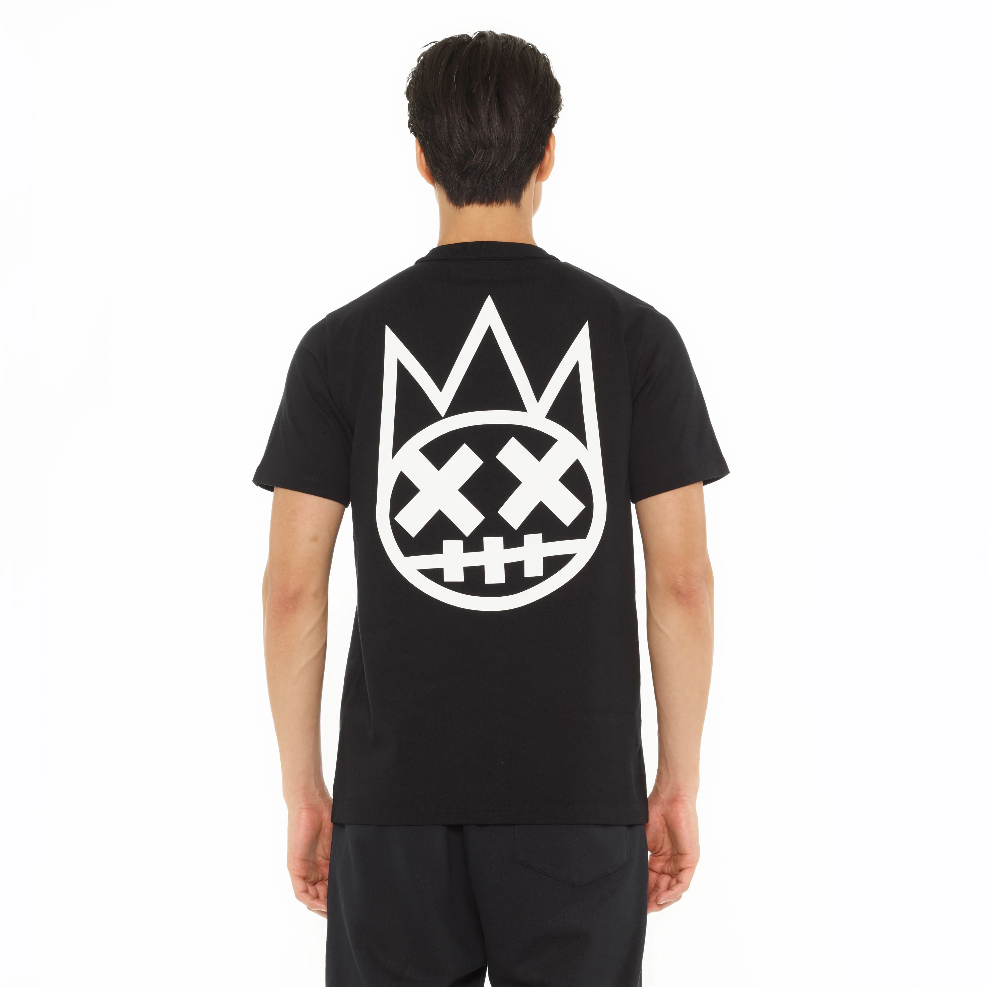 Cult's Heavyweight Short Sleeve Crew Neck Tee "Shimuchan" Logo in Black - Image 3