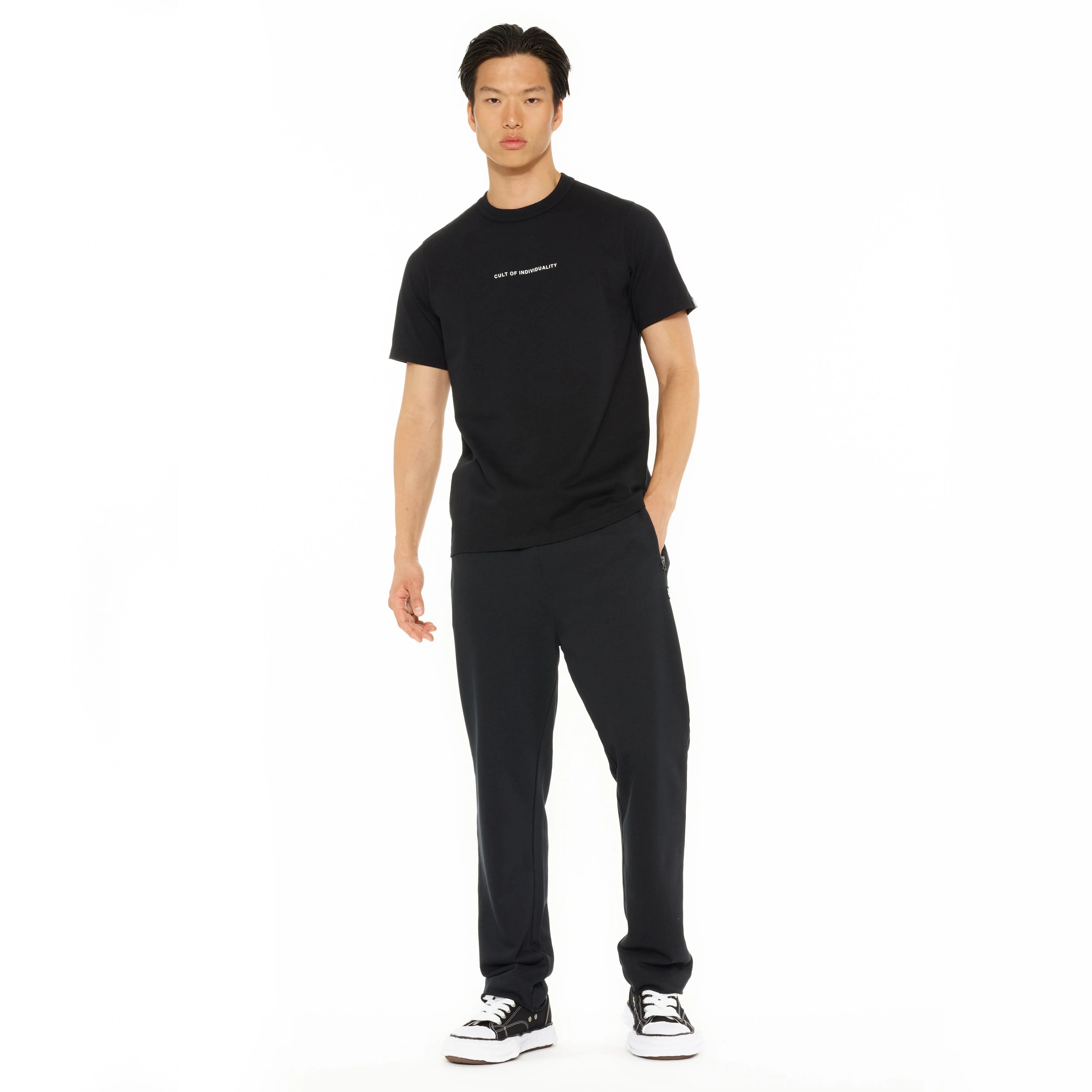Cult's Heavyweight Short Sleeve Crew Neck Tee "Shimuchan" Logo in Black - Image 4