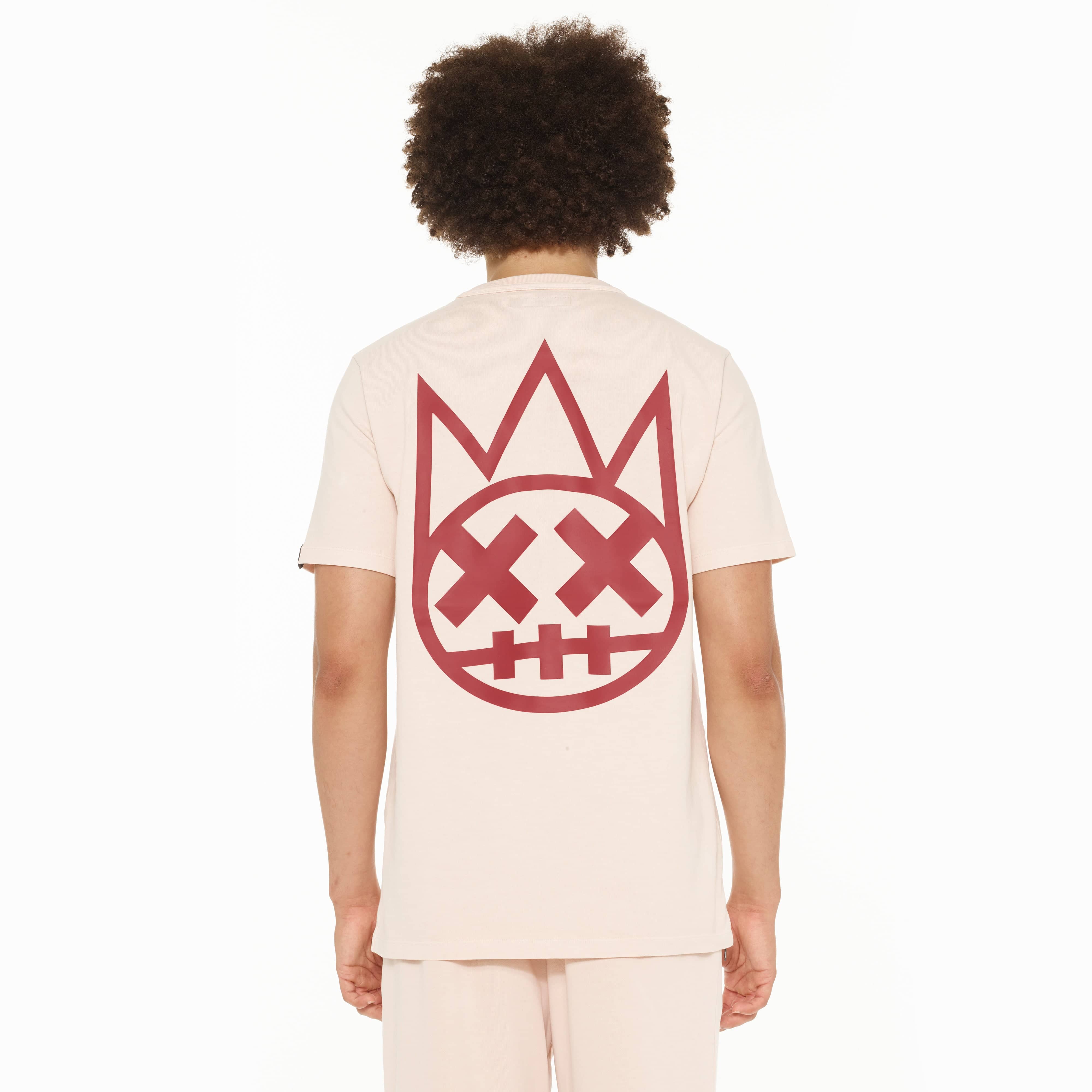Cult's Heavyweight Short Sleeve Crew Neck Tee "Shimuchan" Logo in Powder Pink - Image 4