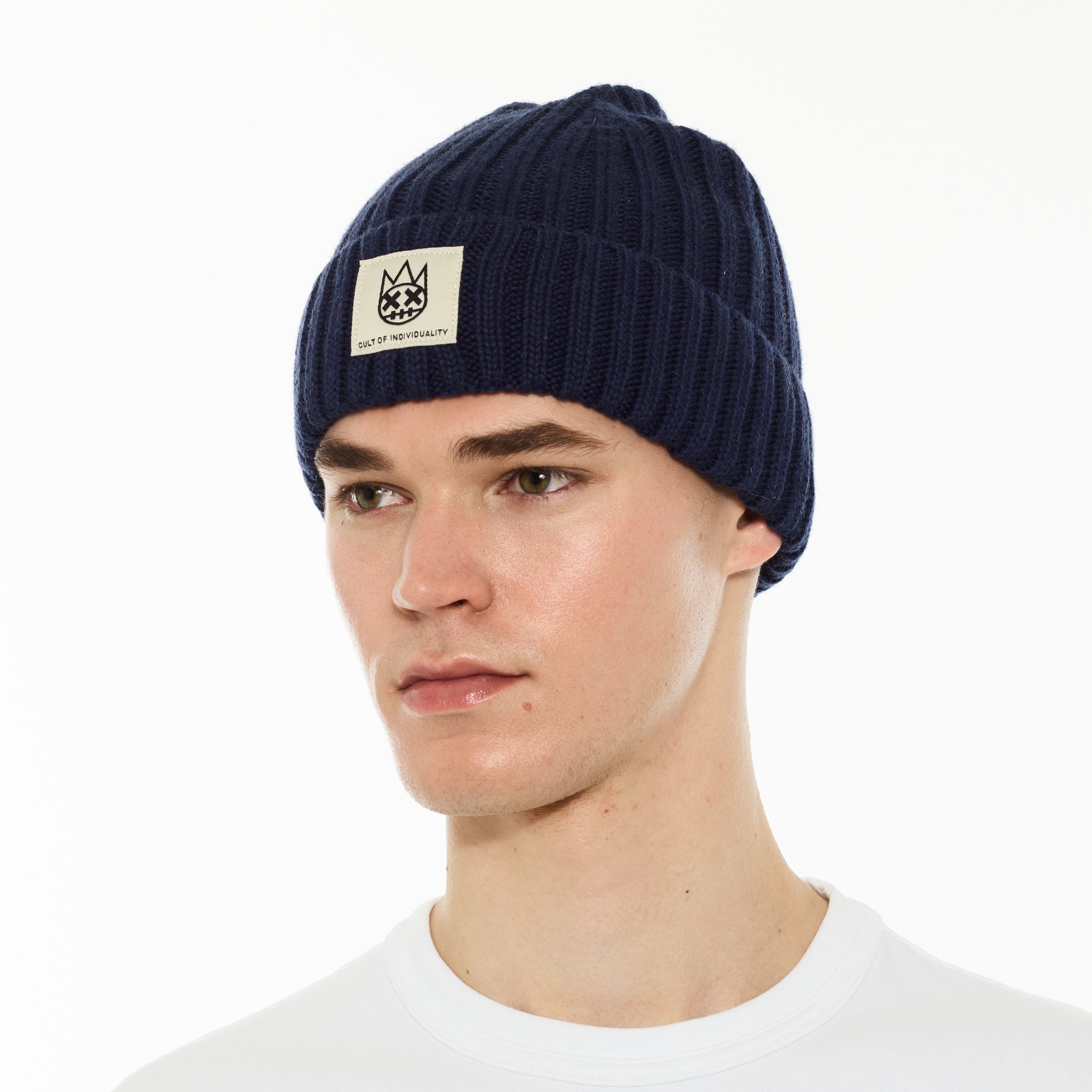 Cult's Knit Hat in Midnight Blue - Image 3