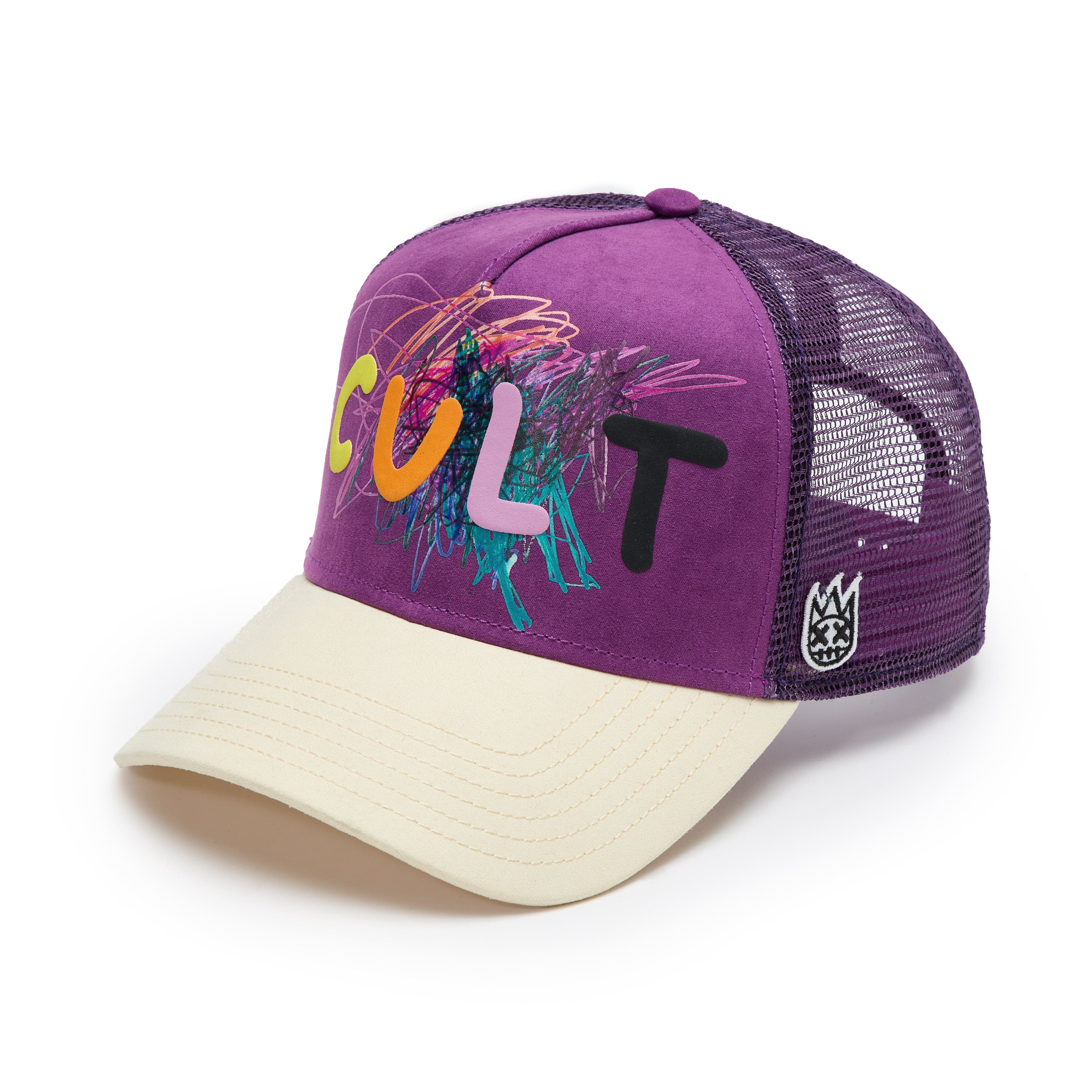 Cult's Logo Mesh Back Trucker Hat "Cult Logo" in Hyacinth Violet - Image 2