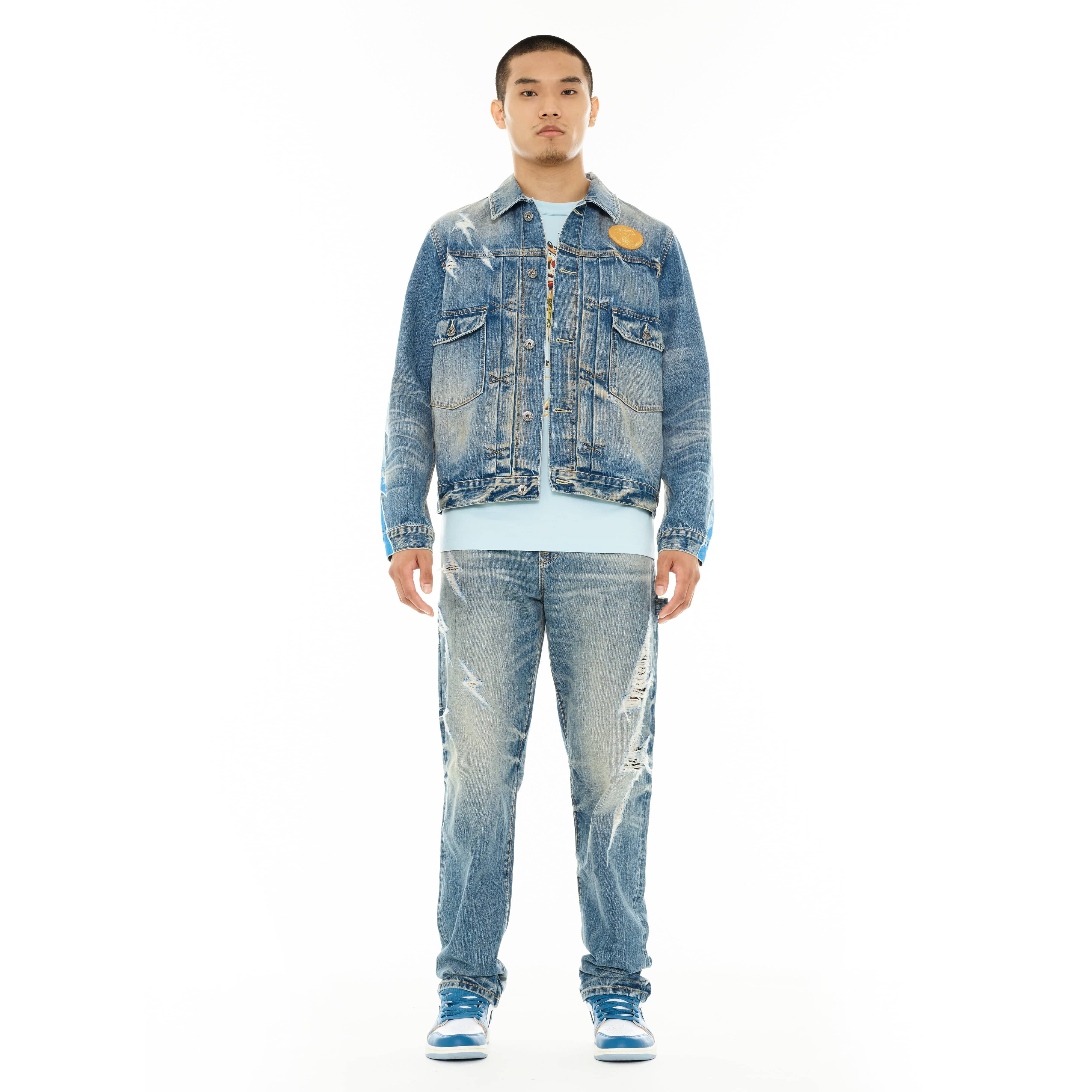 Cult's Lucky Bastard Mac50 Jeans in Acid - Image 5