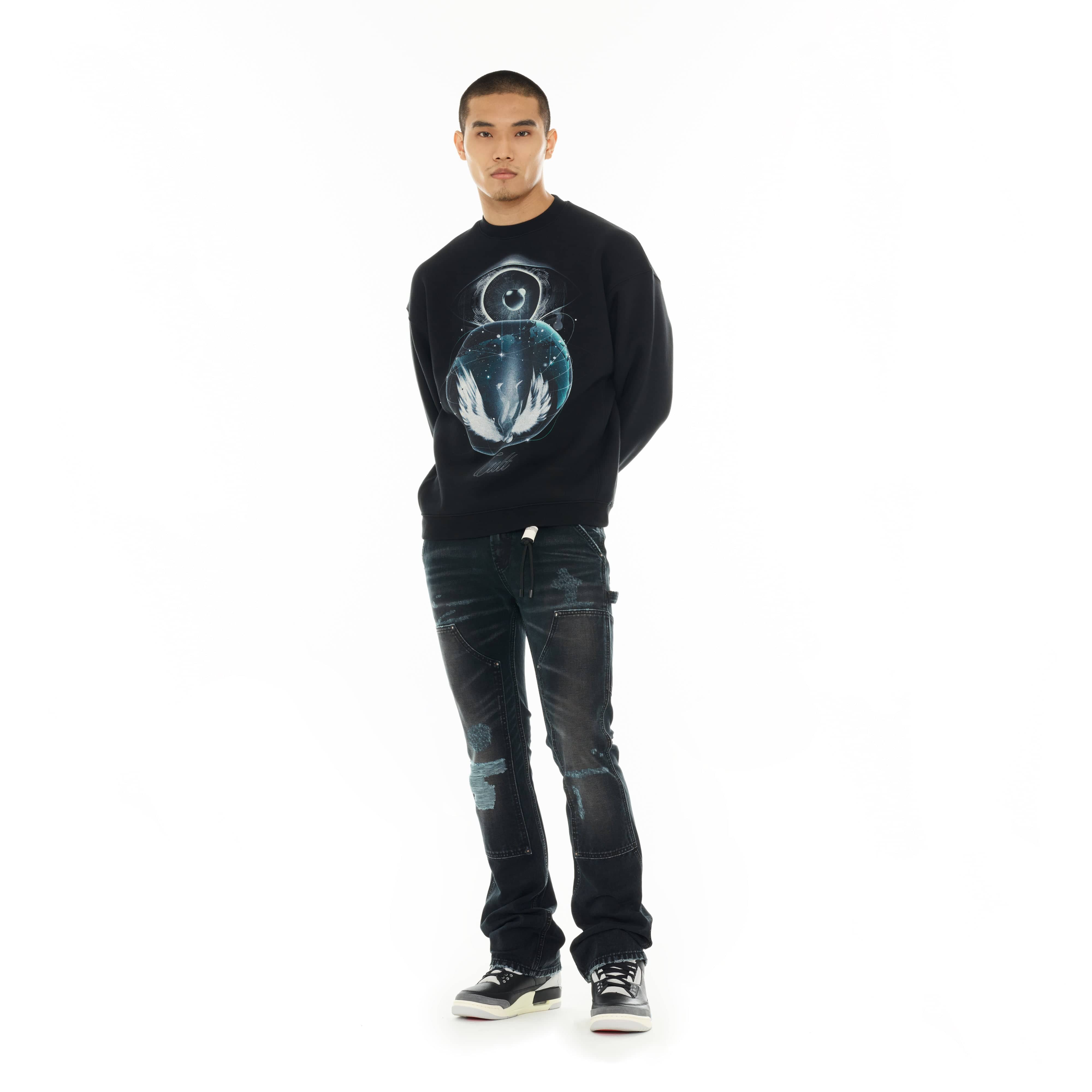 Cult's Novelty Fleece Crew Sweatshirt in Teardrop - Image 5
