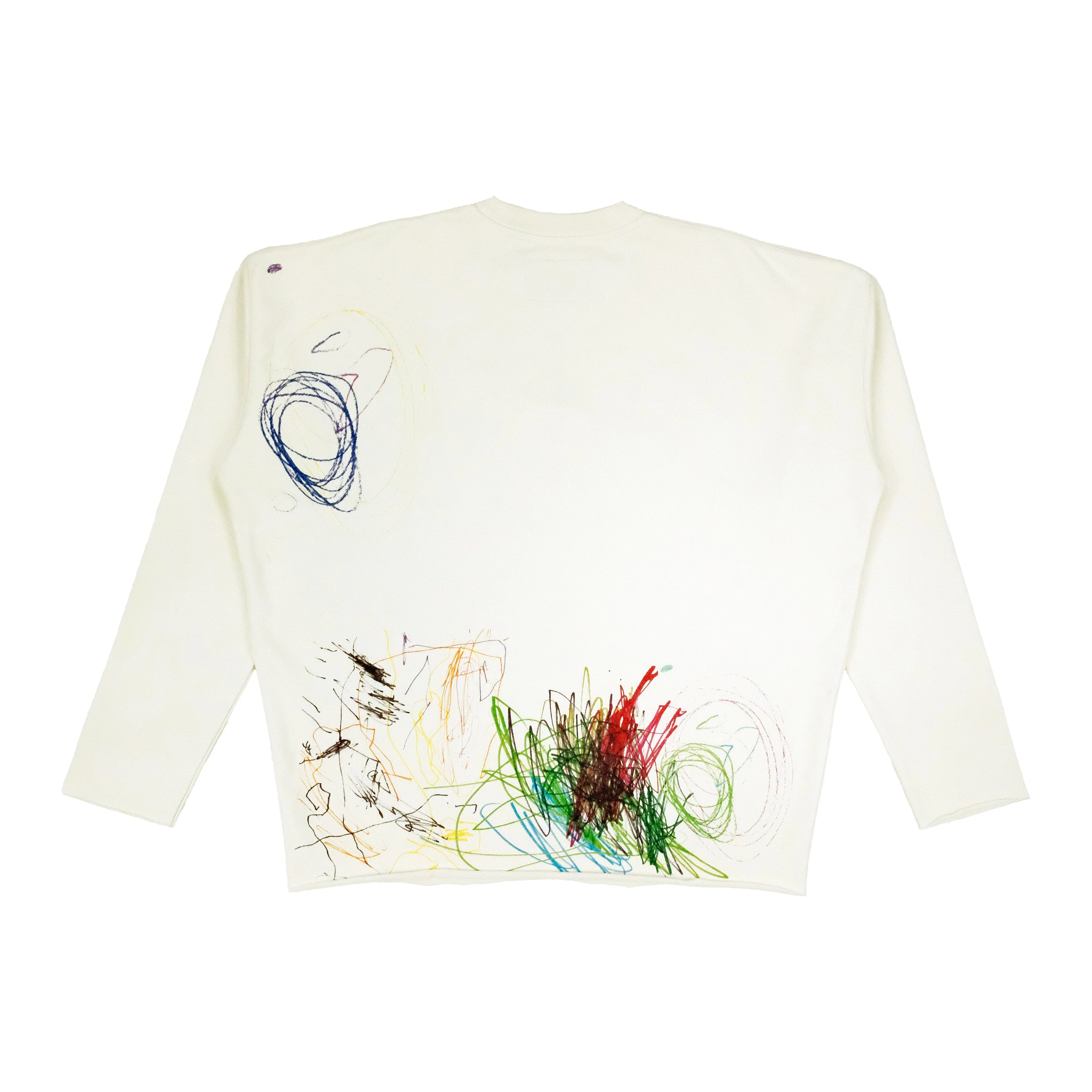 Cult's Novelty Fleece Crew Sweatshirt in Winter White - Image 2