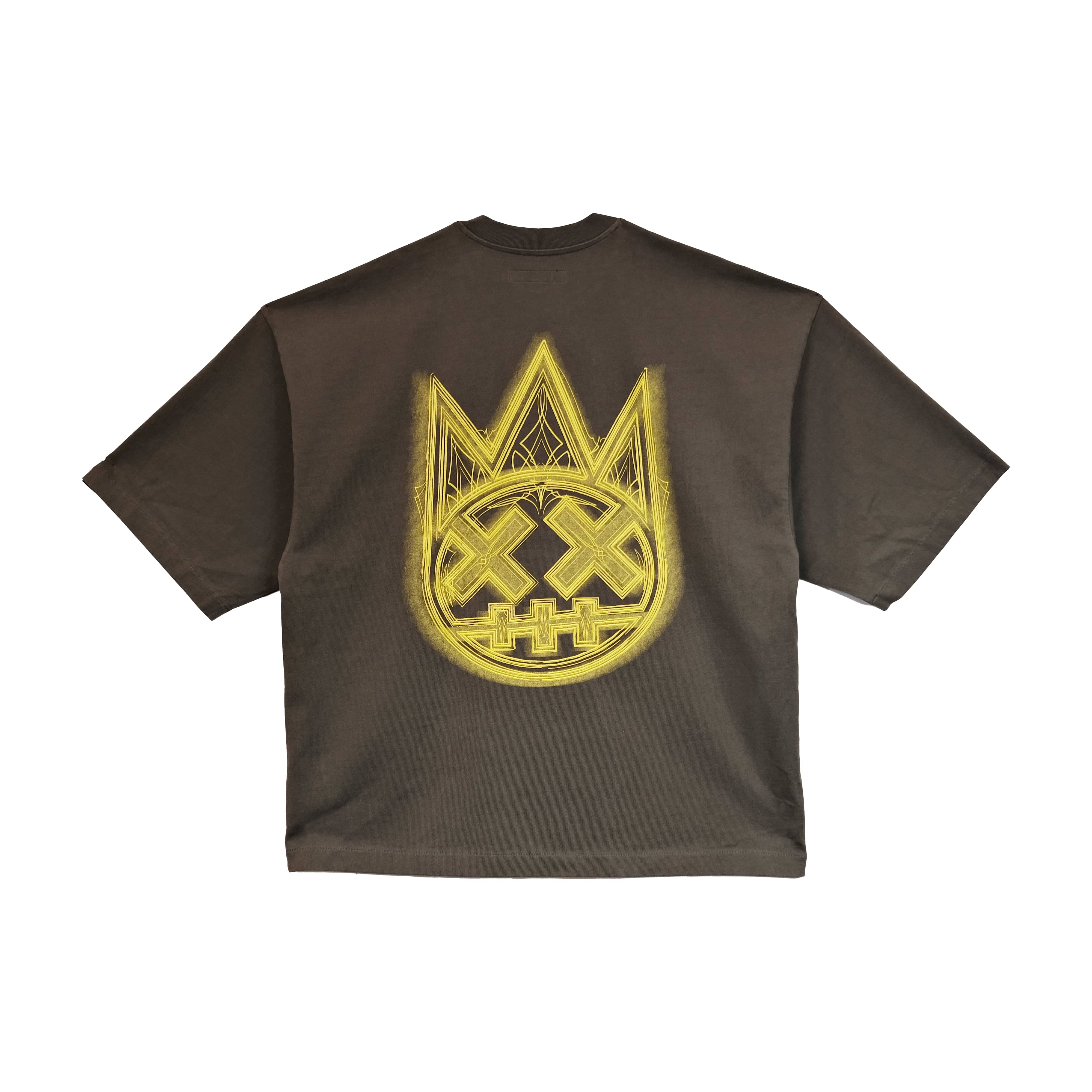 Cult's Oversized Heavyweight Boxy Fit Short Sleeve Crew Neck Tee "Pinstripe" in Sage - Image 2