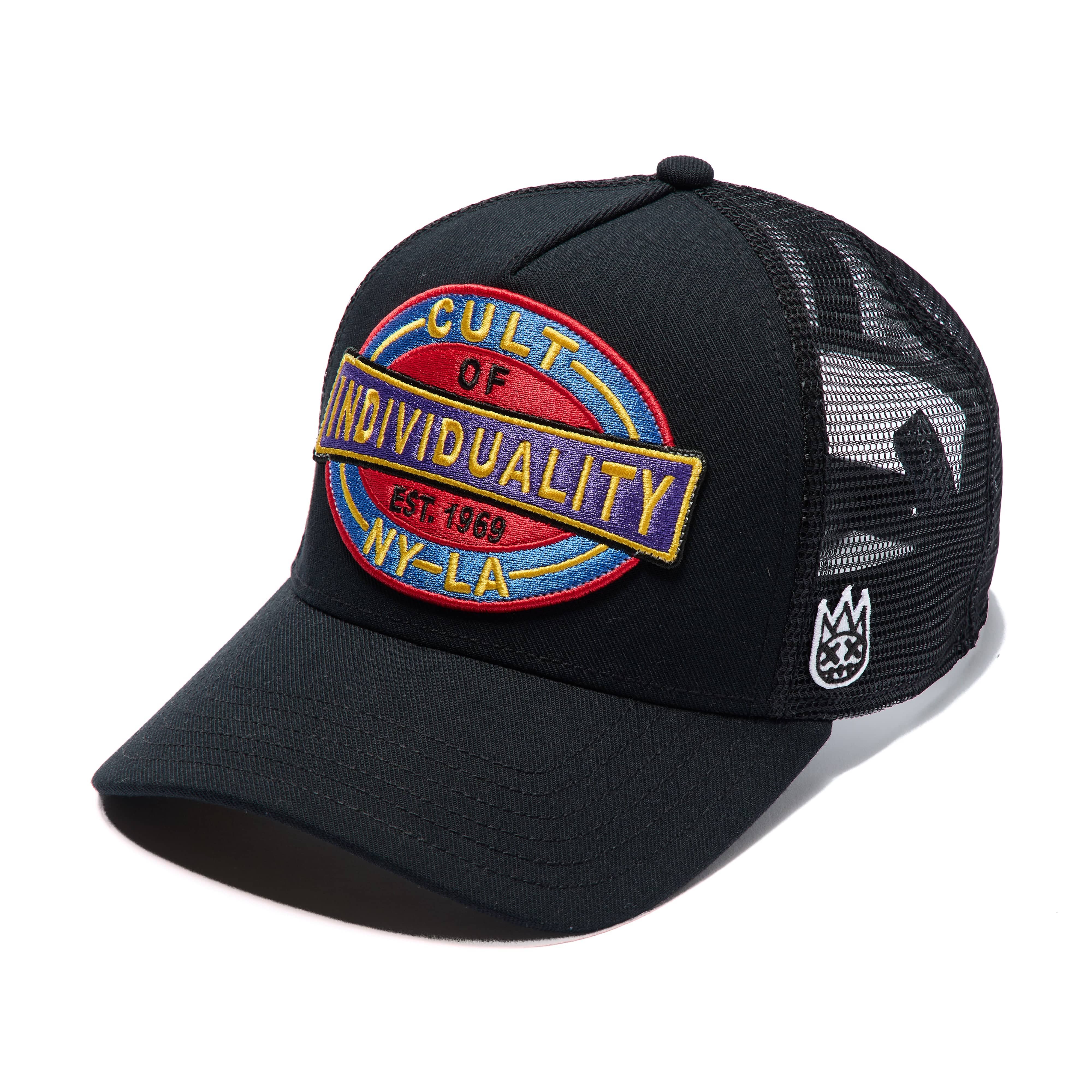 Cult's Oversized Patch Hat In Black - Image 2