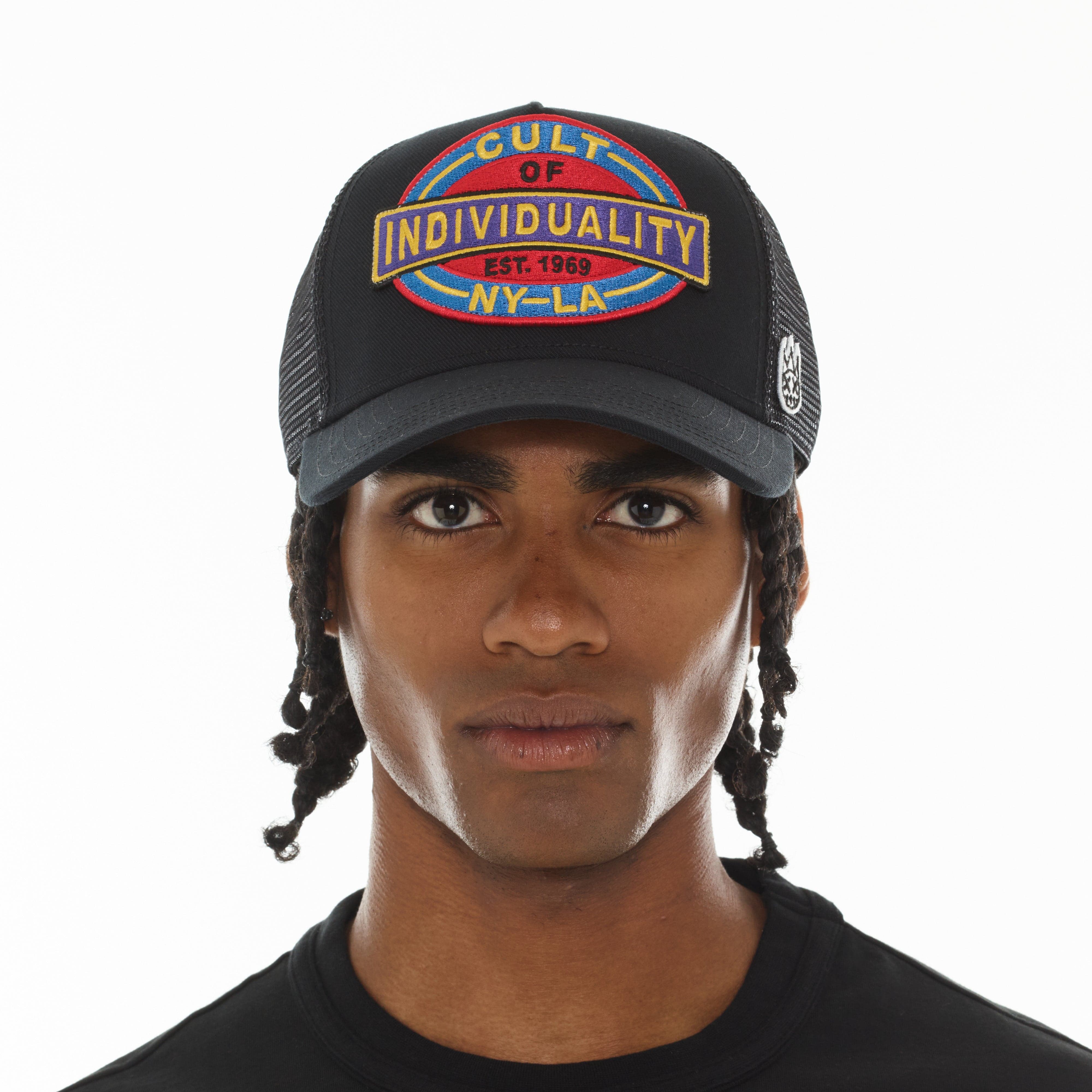 Cult's Oversized Patch Hat In Black - Image 3