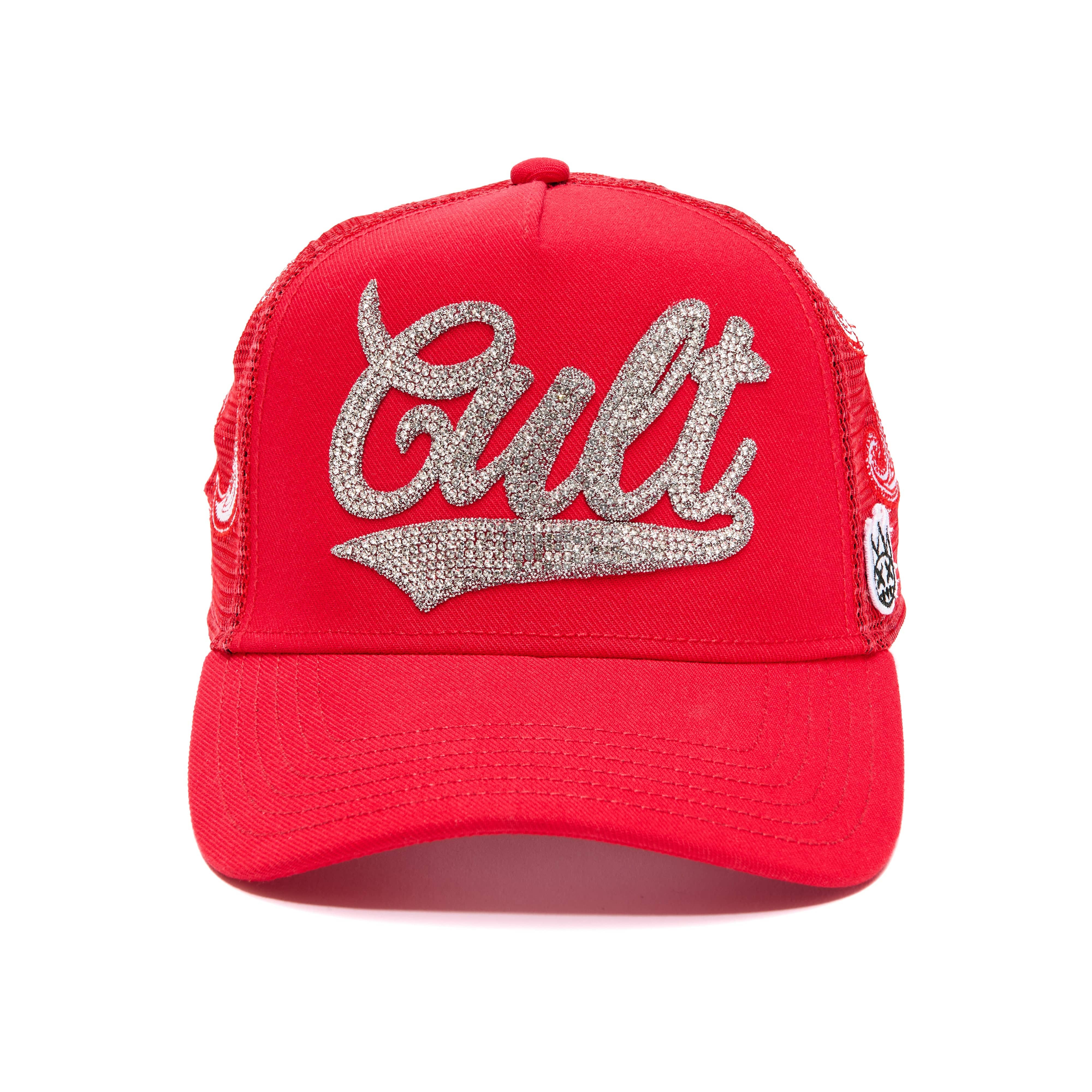 Cult's Paisley Shimuchan Logo Mesh Back Trucker Hat in Red - Image 2