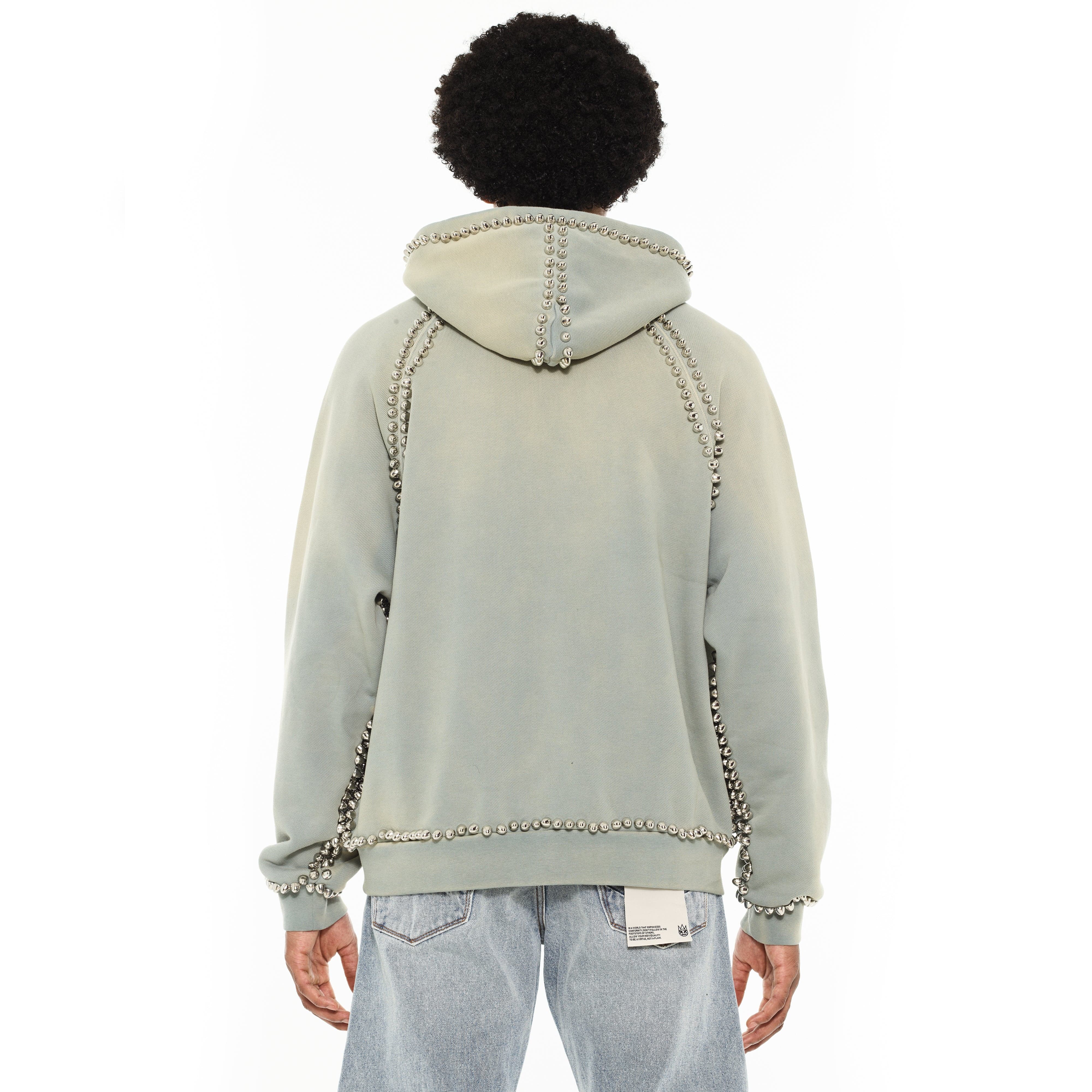 Cult's Pullover Novelty Hoody in Smog - Image 3