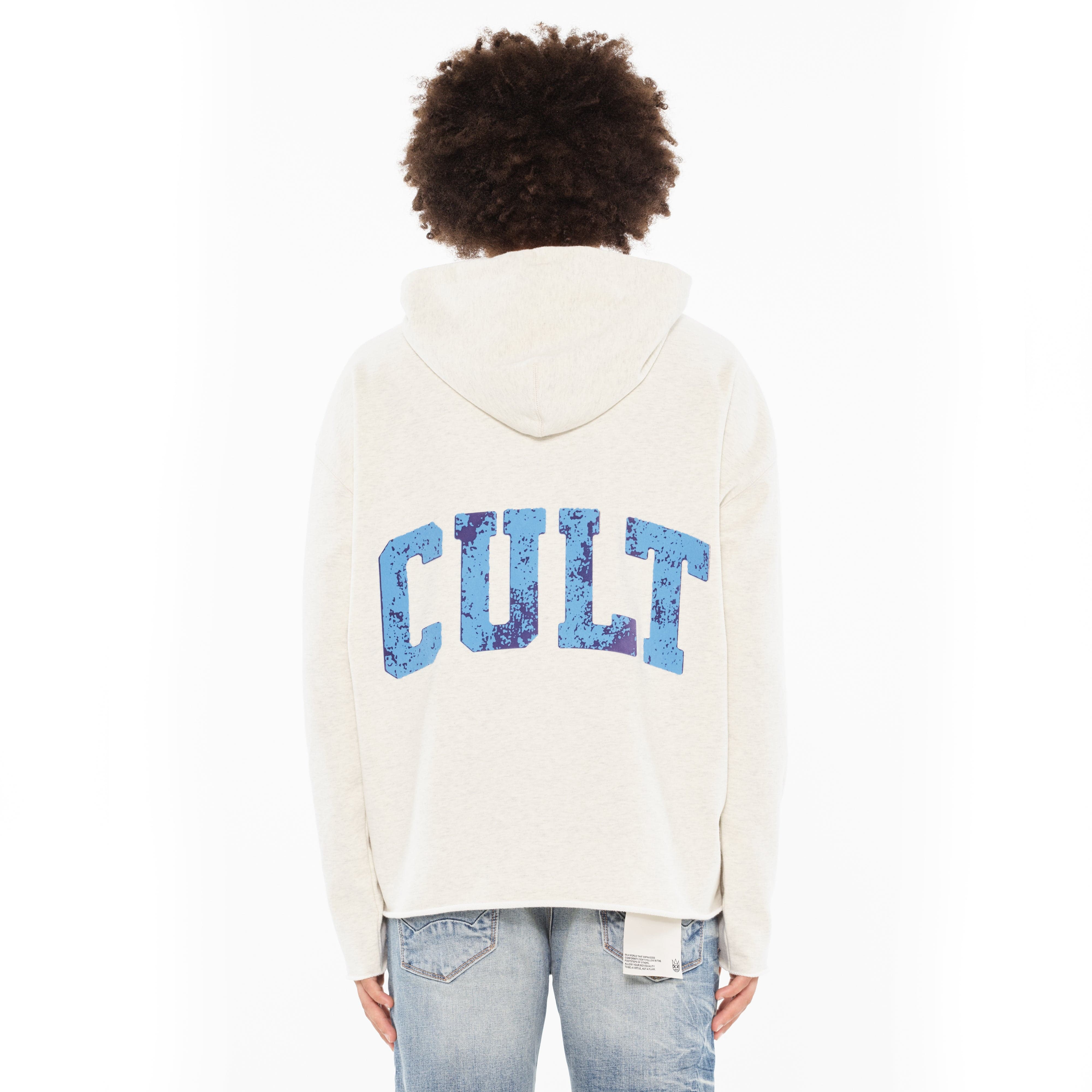 Cult's Pullover Novelty Sweatshirt in Cream Heather - Image 3