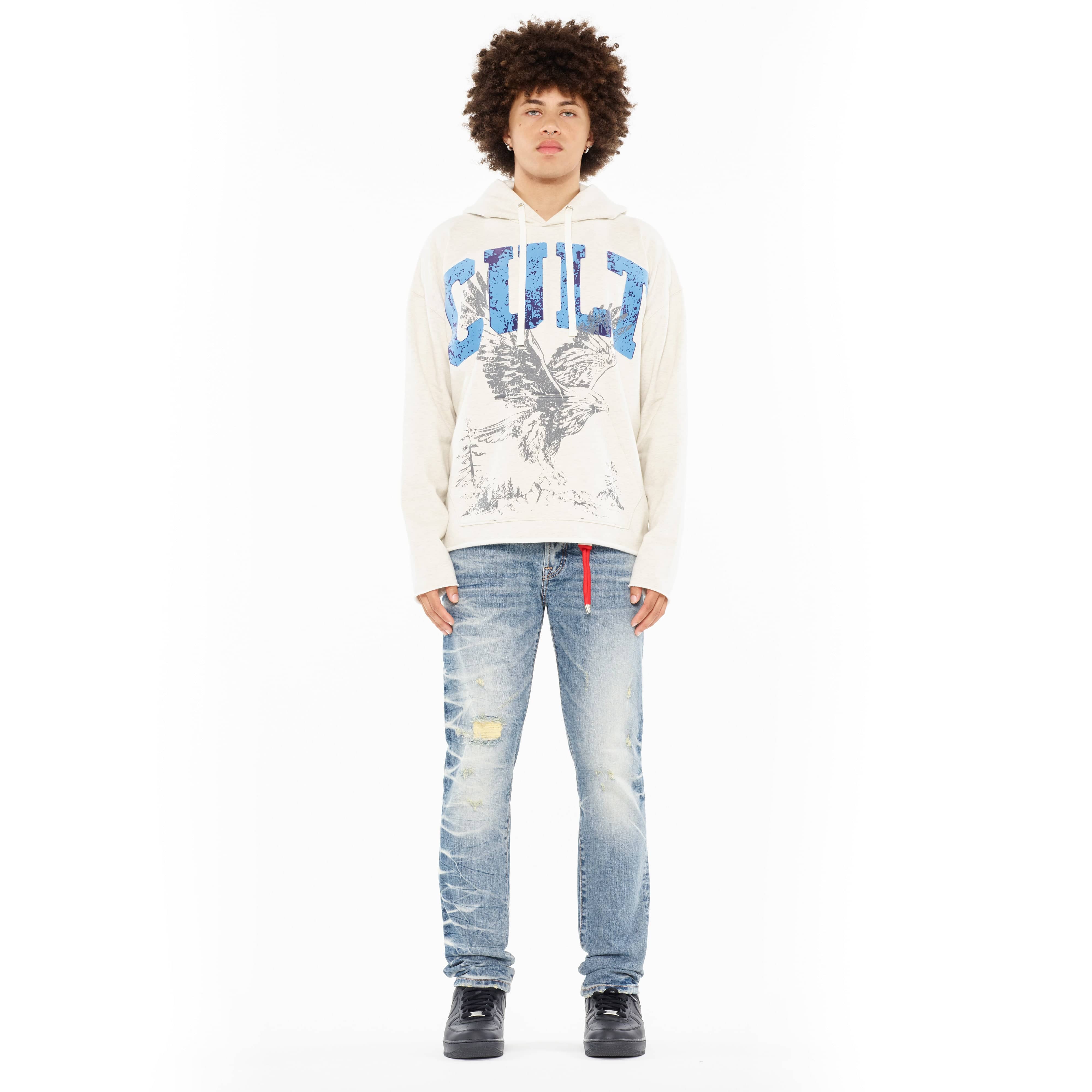 Cult's Pullover Novelty Sweatshirt in Cream Heather - Image 4