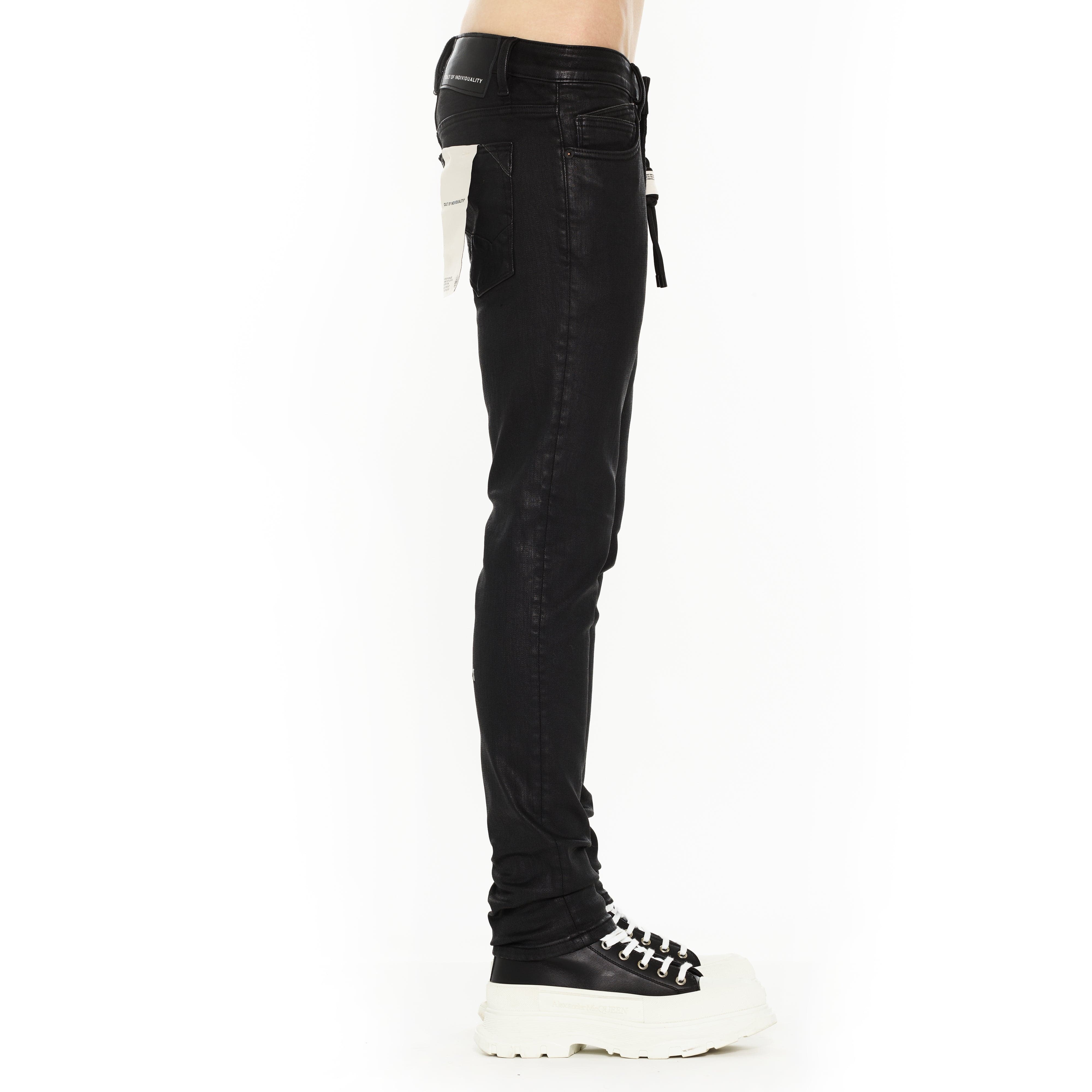 Cult's Rocker Slim 602 Jeans in Black Coated - Image 4