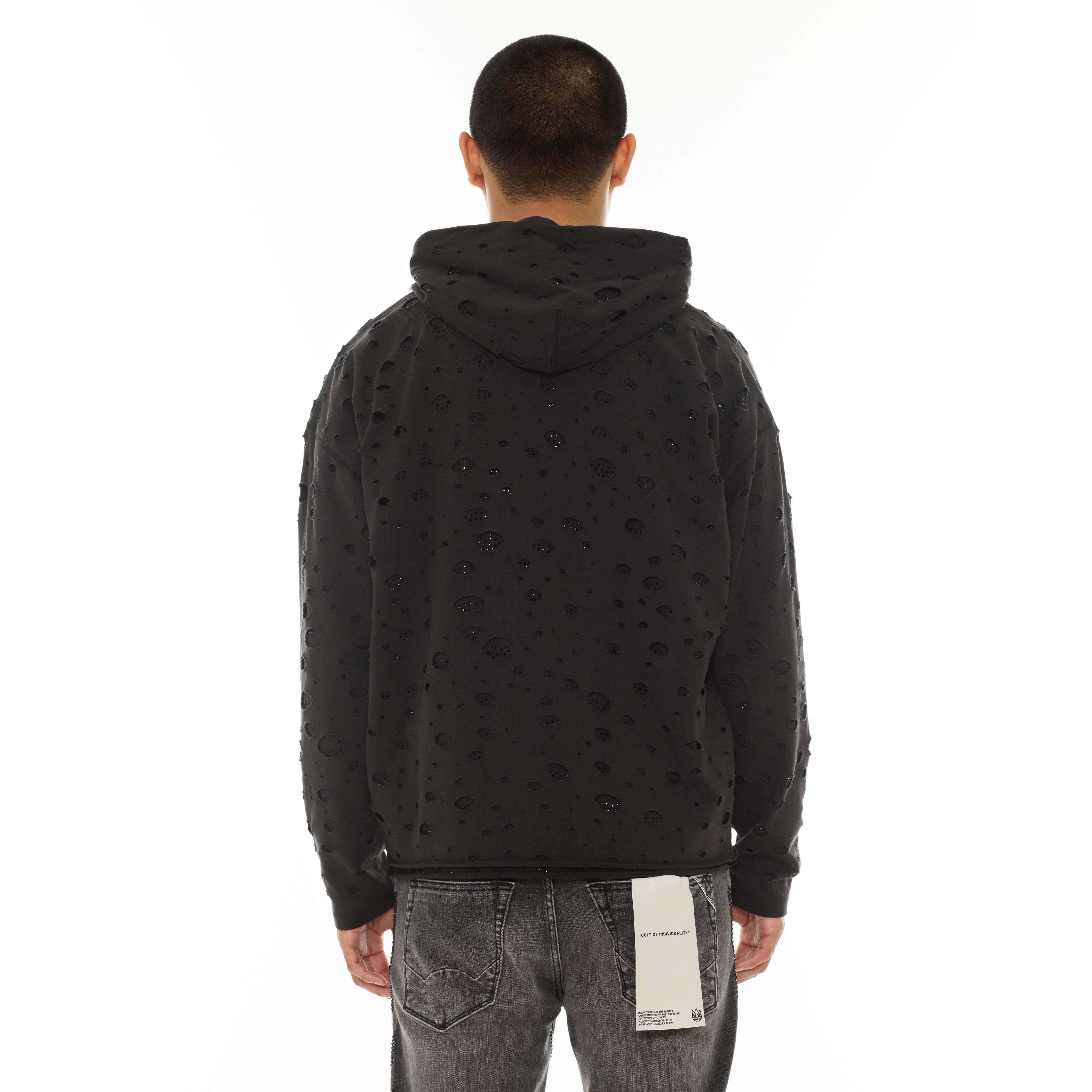 Cult's Signature Pullover Hoody - 550 Grams French Terry in Vintage Charcoal - Image 3