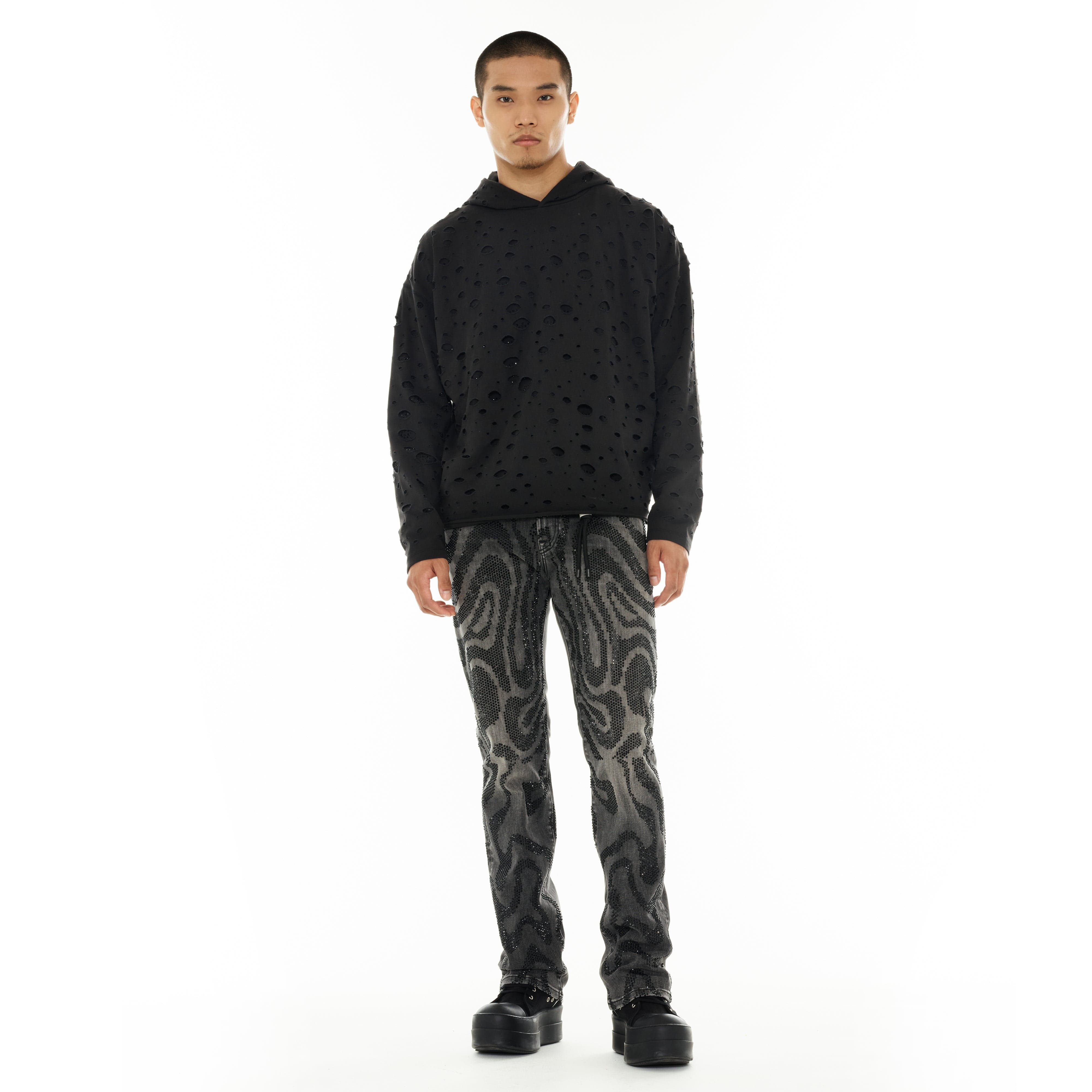 Cult's Signature Pullover Hoody - 550 Grams French Terry in Vintage Charcoal - Image 5