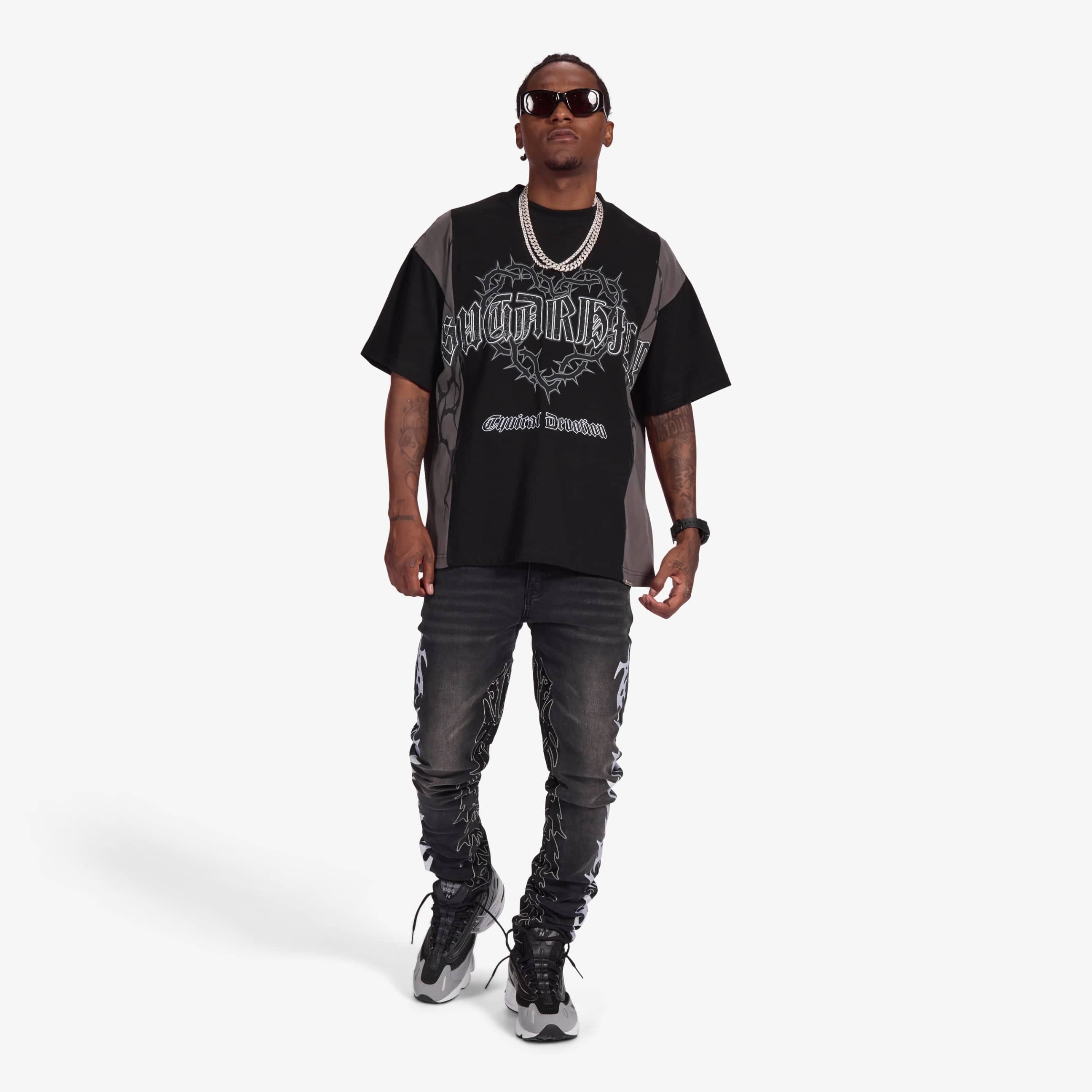 "Devoted" T-Shirt (black/gray) - Image 5