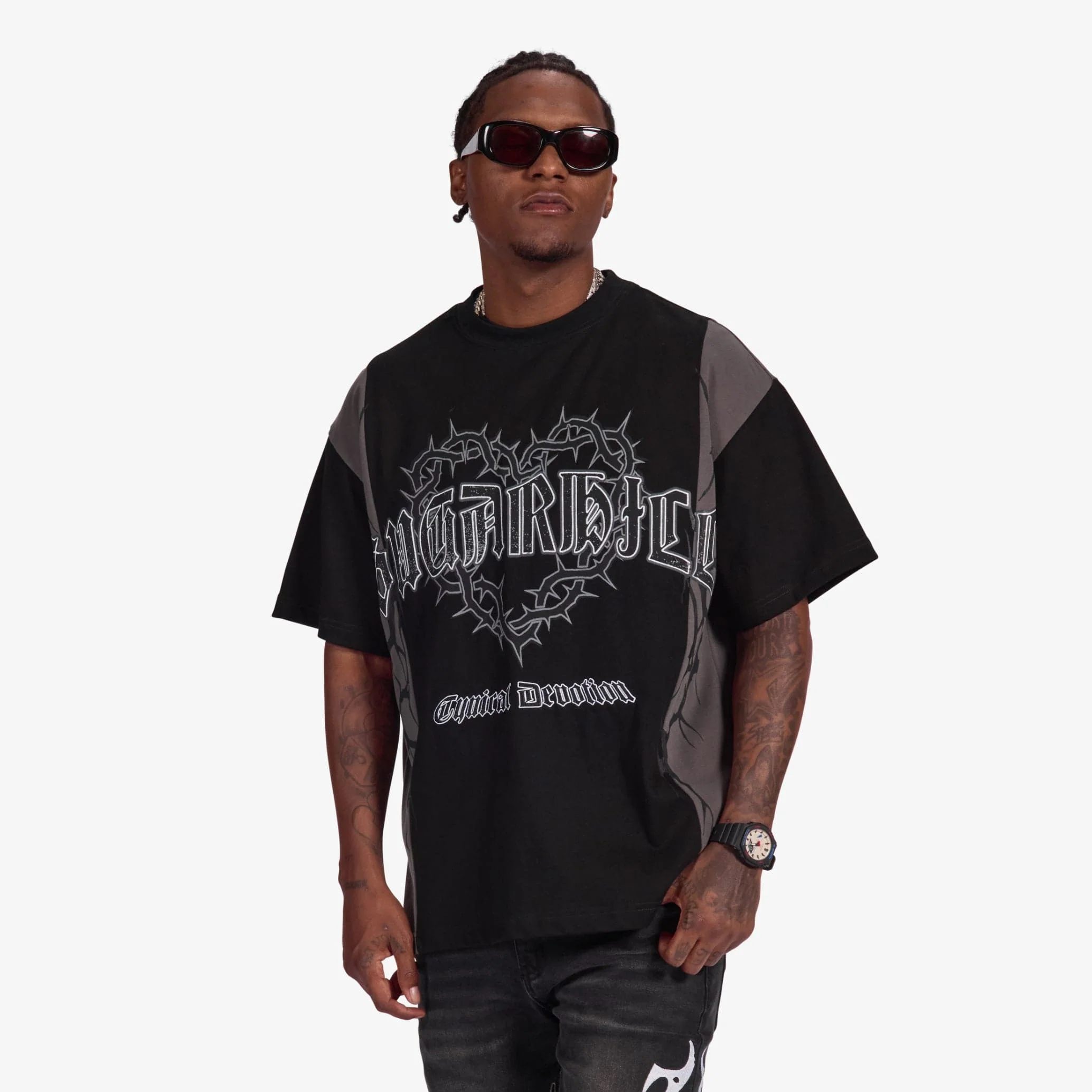 "Devoted" T-Shirt (black/gray) - Image 6