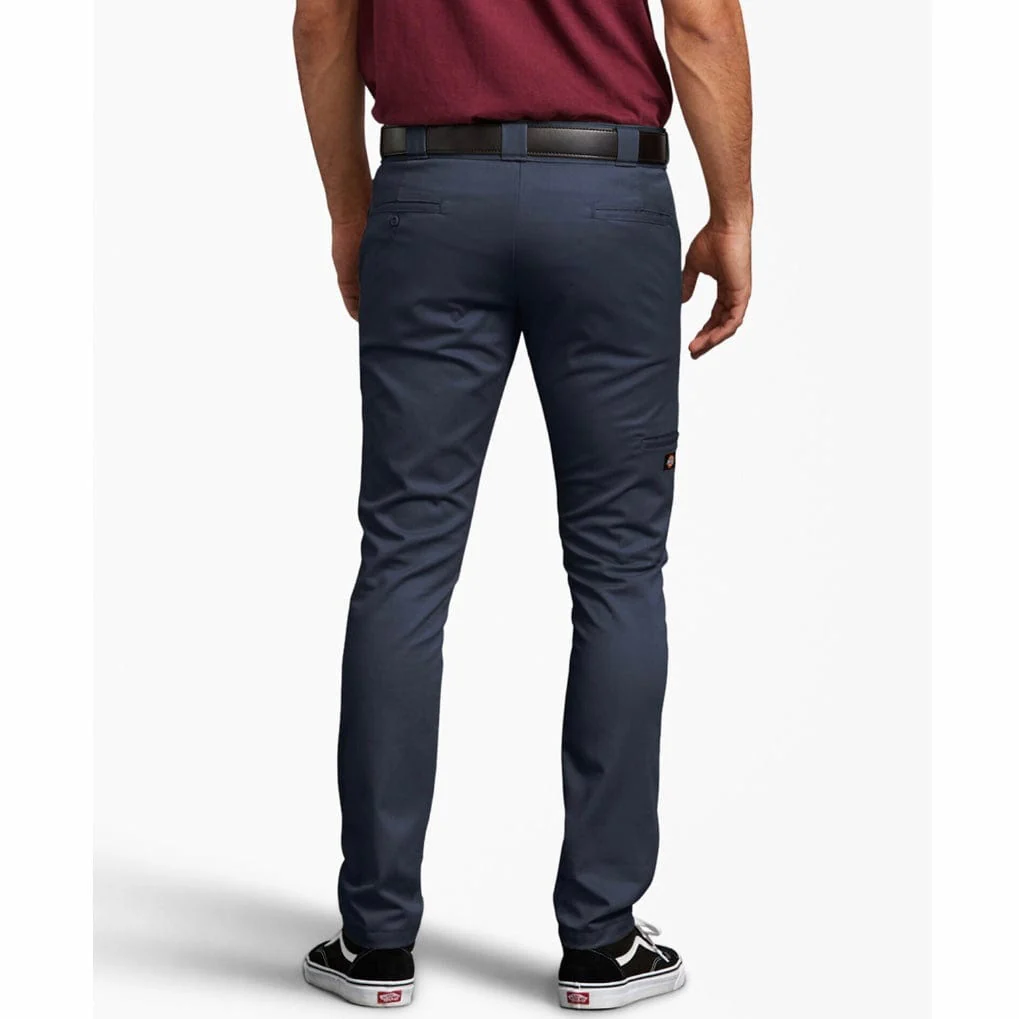 Dickies Flex Skinny Fit Straight Leg Double Knee Work Pants (Dark Navy) WP811DN - Image 3