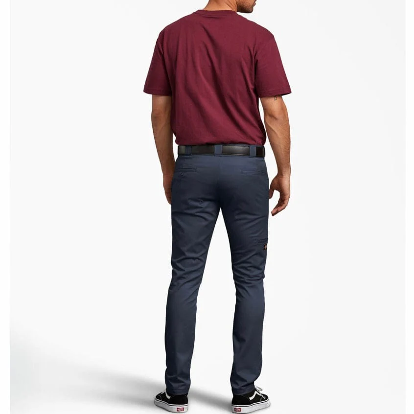Dickies Flex Skinny Fit Straight Leg Double Knee Work Pants (Dark Navy) WP811DN - Image 5