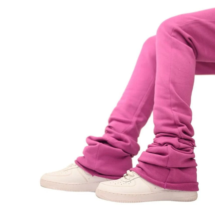 Doctrine Denim Dagger Super Stacked Flared Joggers (Purple) DB0024 - Image 2