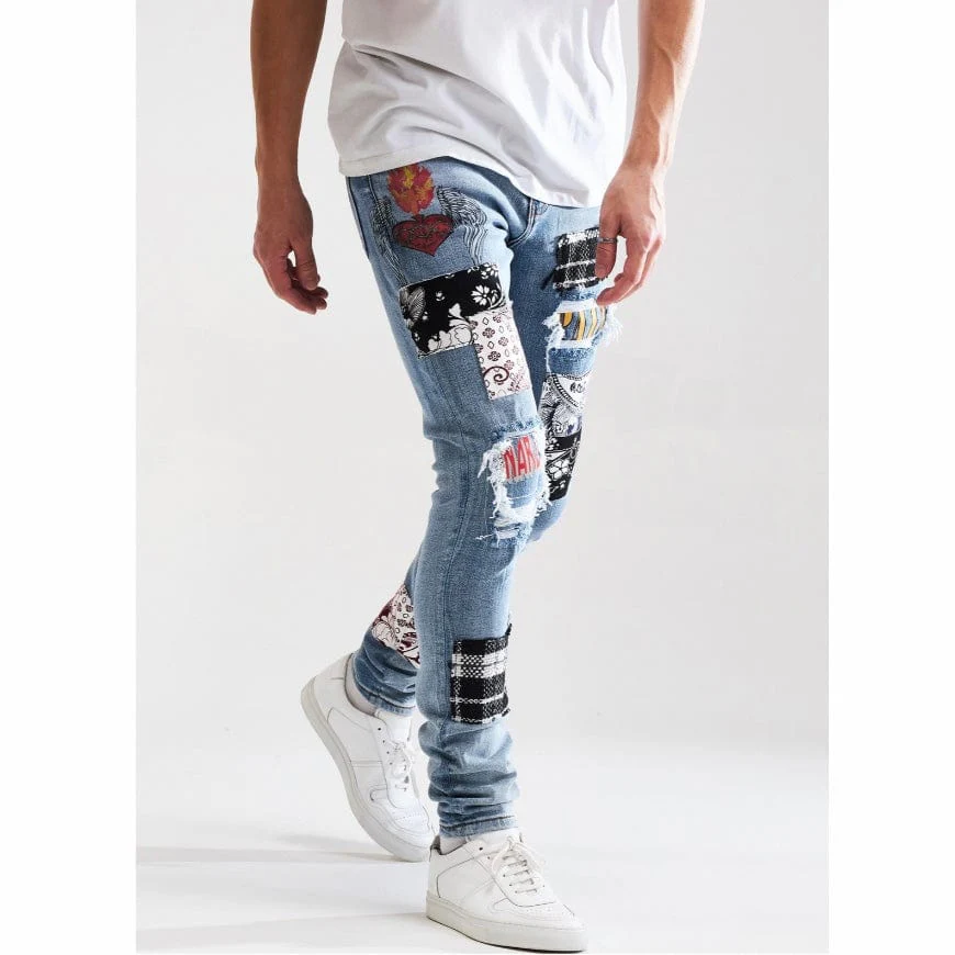 Embellish Arcadia Denim (Blue Patchwork) EMBSUM121-105 - Image 8