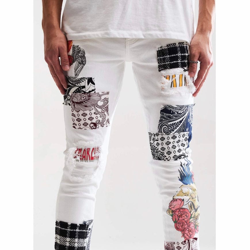 Embellish Arcadia Denim (White Patchwork) EMBSUM121-106 - Image 2