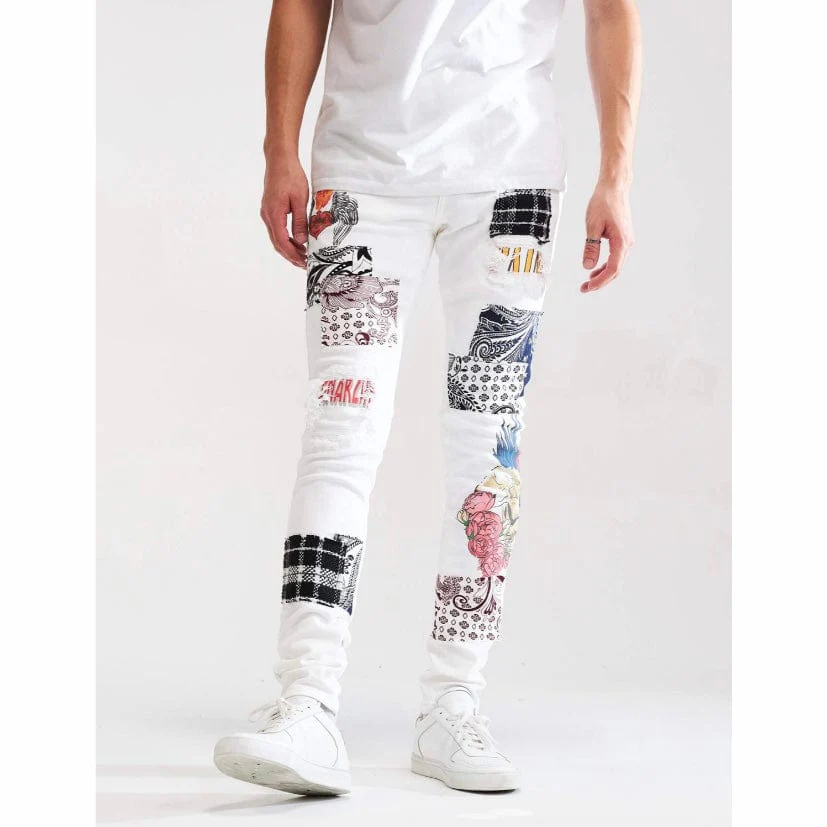 Embellish Arcadia Denim (White Patchwork) EMBSUM121-106 - Image 4