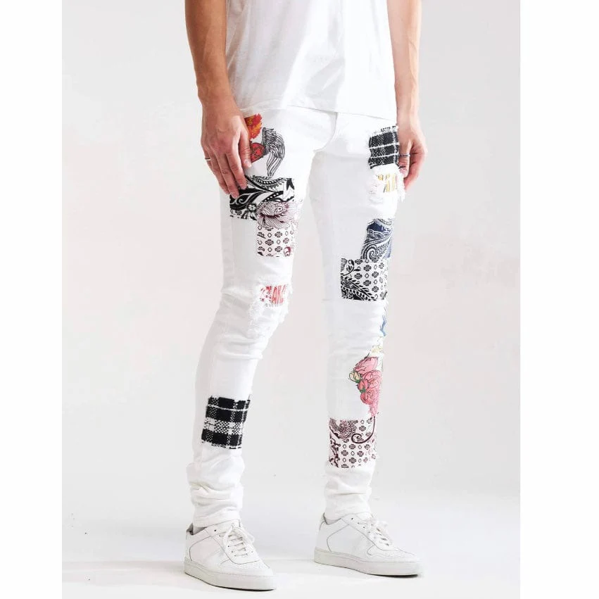 Embellish Arcadia Denim (White Patchwork) EMBSUM121-106 - Image 6