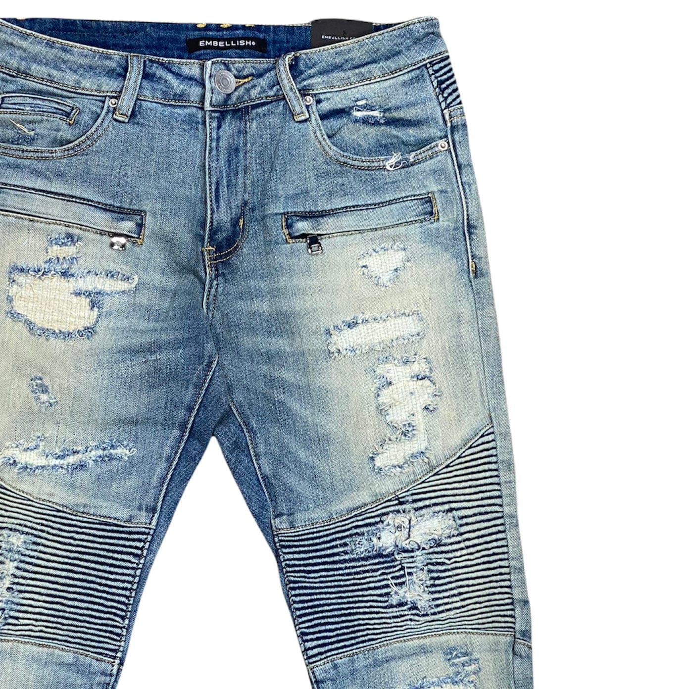Embellish Fb9 Biker Denim Jean (Sand Wash) EMBHOL21-1-11 - Image 2