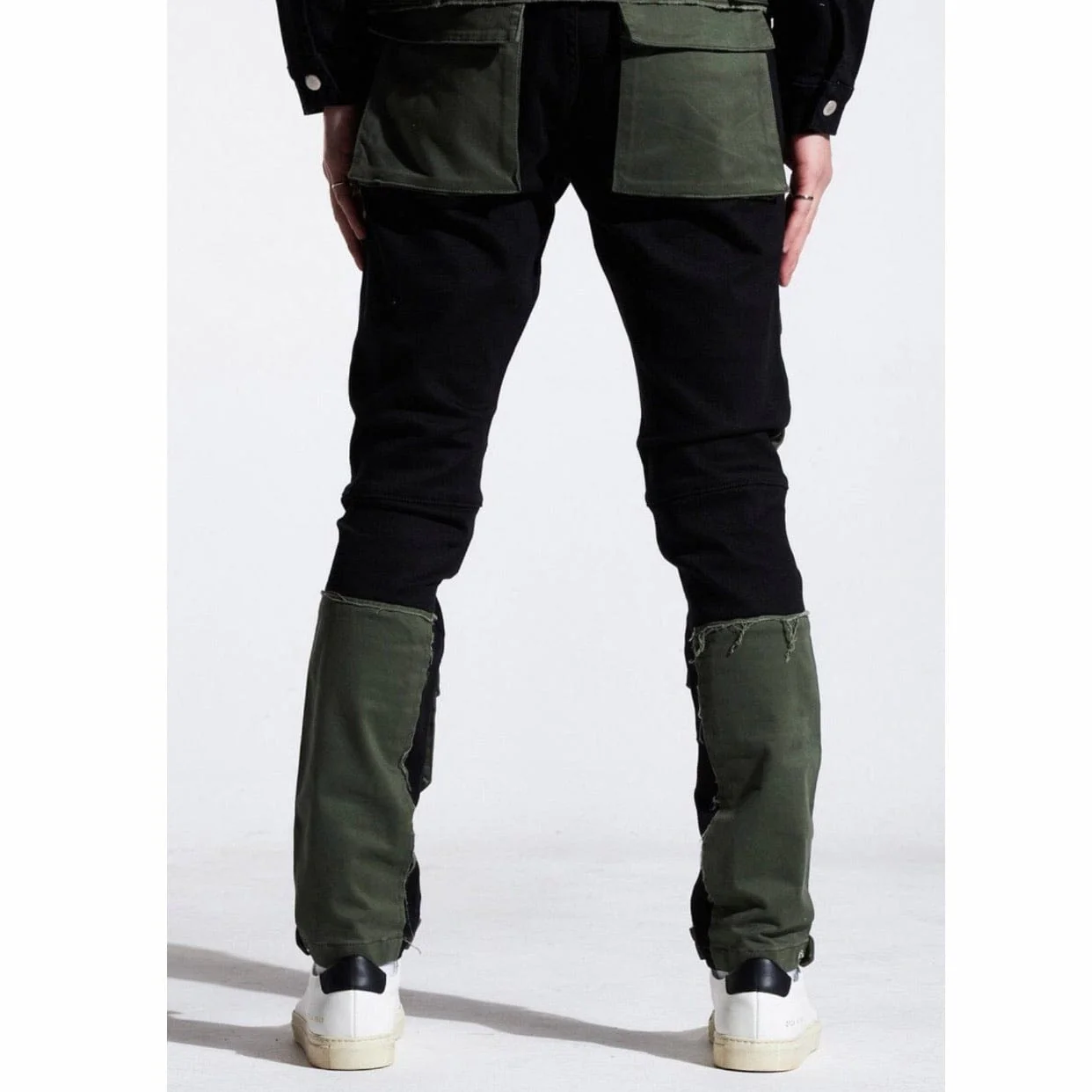 Embellish Operator Cargo Denim Jeans (Black/Green) EMBSP121-211 - Image 5