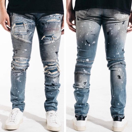 Embellish Tyson Biker Denim Jeans (Blue) EMBSP221-152 - Image 3