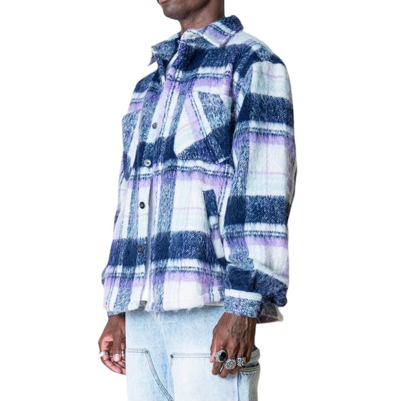 Eptm Side Slit Flannel (Purple/White) EP10859 - Image 3