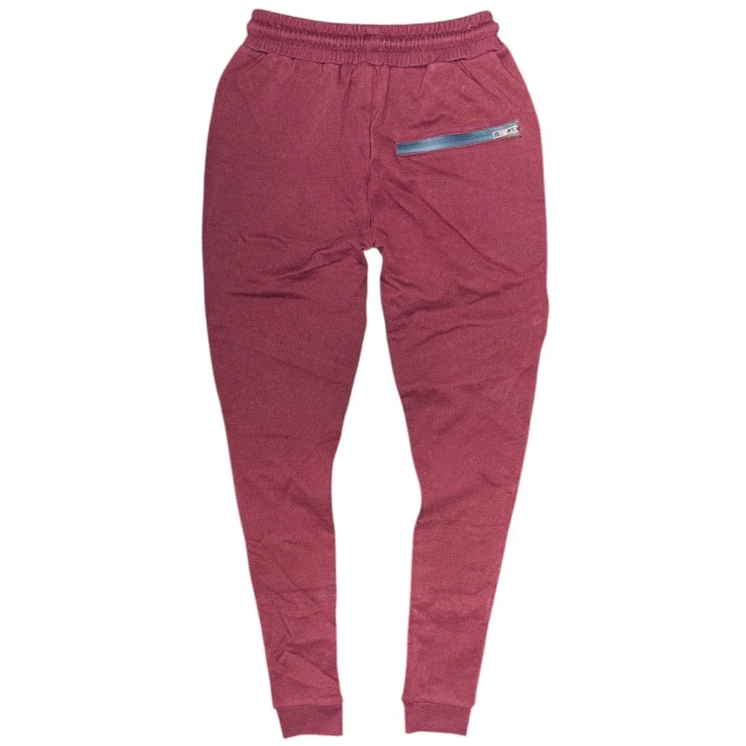 Fifth Loop Zipper Sweatpants (Burgundy) FLP024 - Image 2