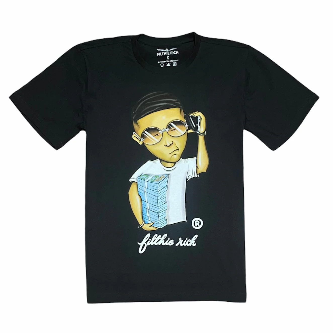 Filthie Rich On The Phone T Shirt (Black)