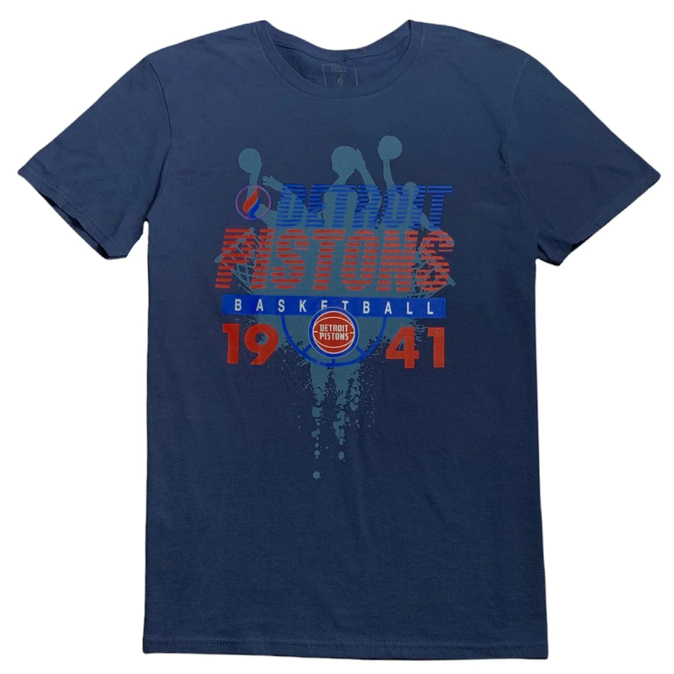 Fisll Est. 1941 Detroit Piston's T-Shirt (Navy) NBA1233NAVY