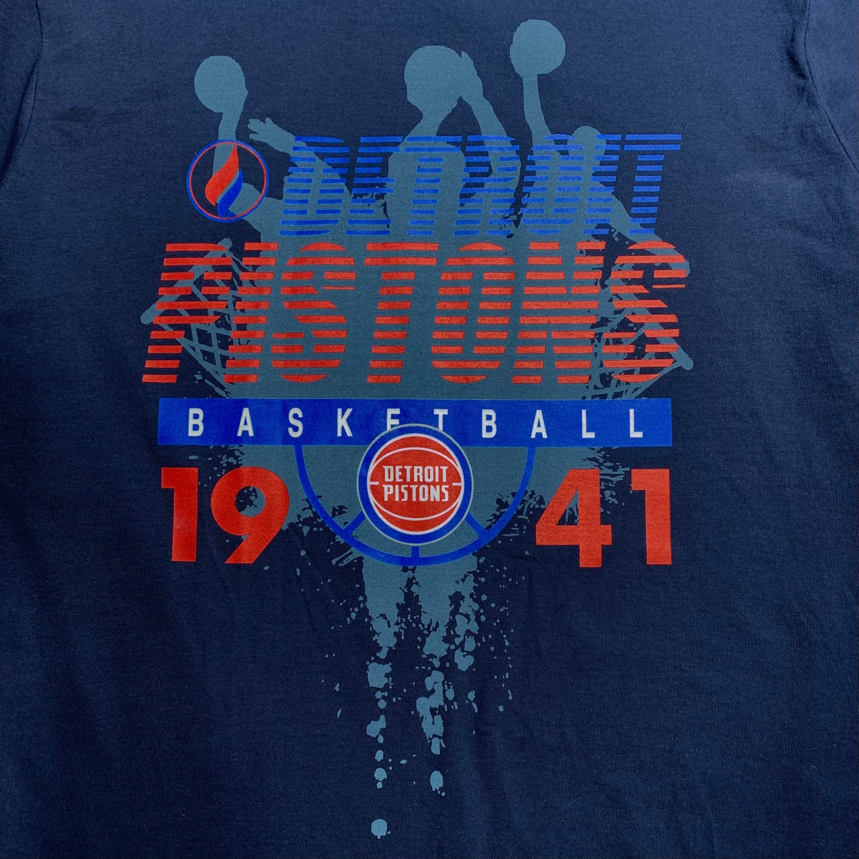 Fisll Est. 1941 Detroit Piston's T-Shirt (Navy) NBA1233NAVY - Image 2